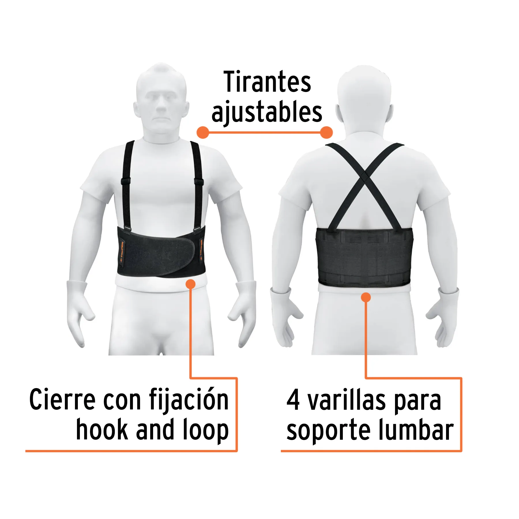 Faja lumbar, talla CH, Truper FAJA-S, Foto 2 Tienda en línea de herramientas Truper
