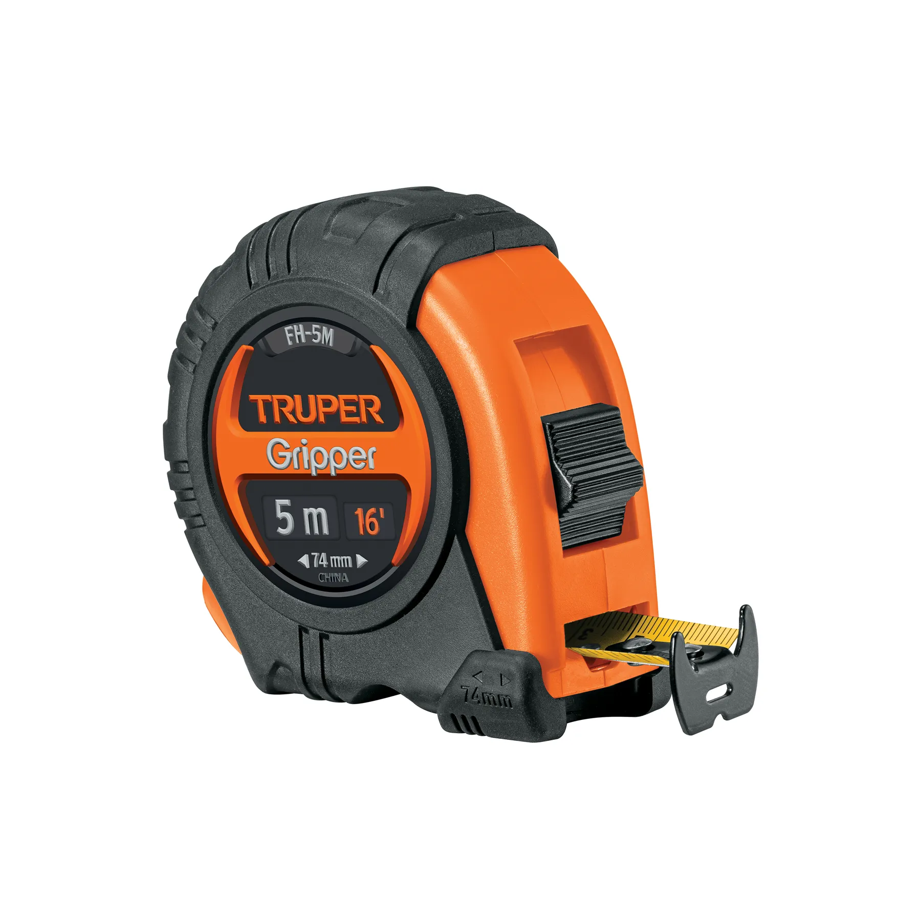 Flexómetro Gripper contra impactos 5 m cinta 19 mm, Truper, Foto 1 Tienda en línea de herramientas Truper