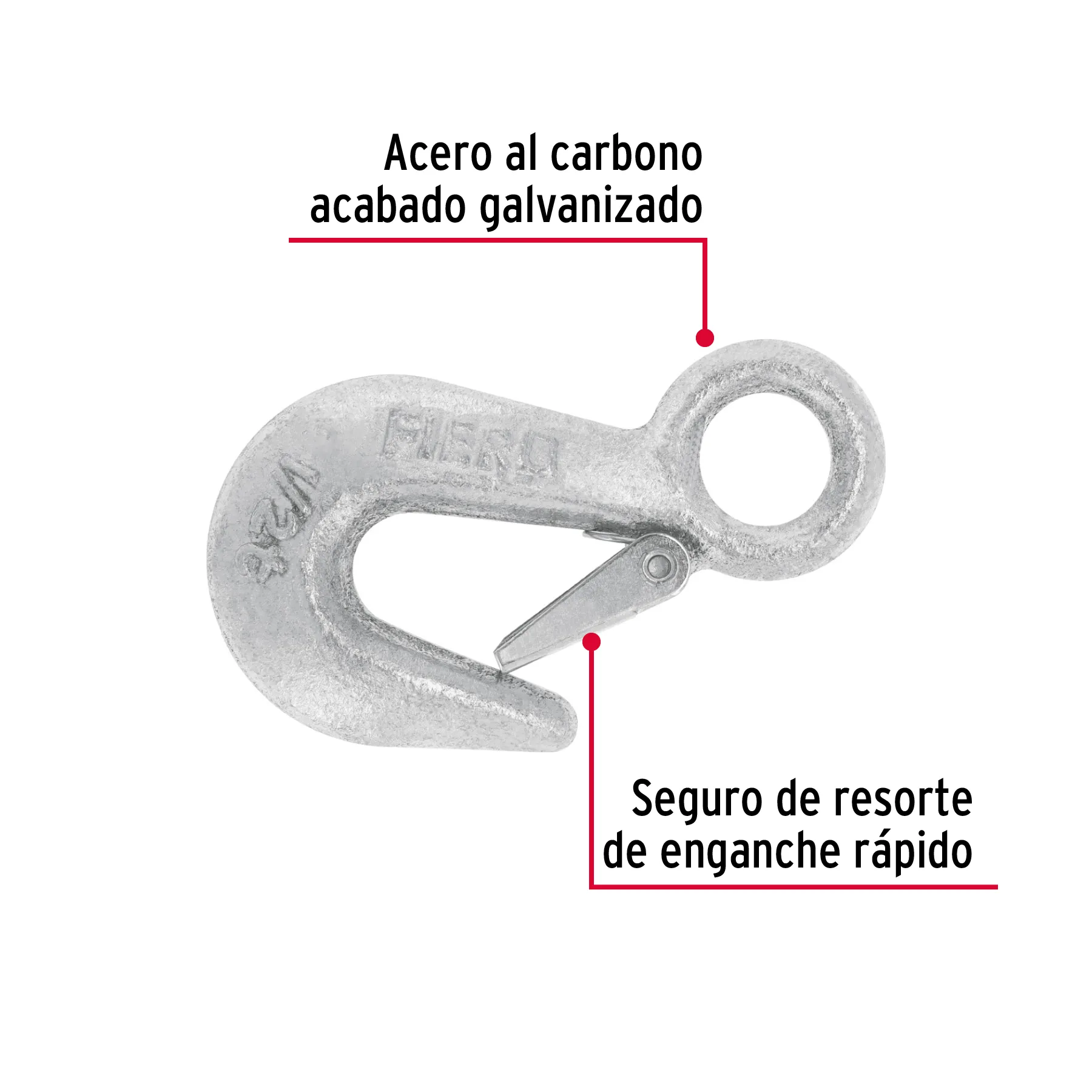 Gancho eslinga de acero forjado 3/4 GANES-3/4, Foto 2 Tienda en línea de herramientas Truper