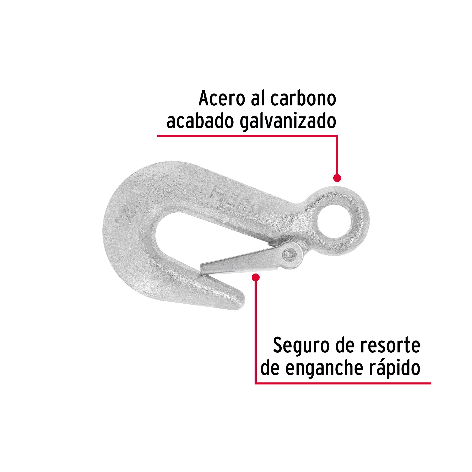 Gancho eslinga de acero forjado 5/8 GANES-5/8X, Foto 2 Tienda en línea de herramientas Truper