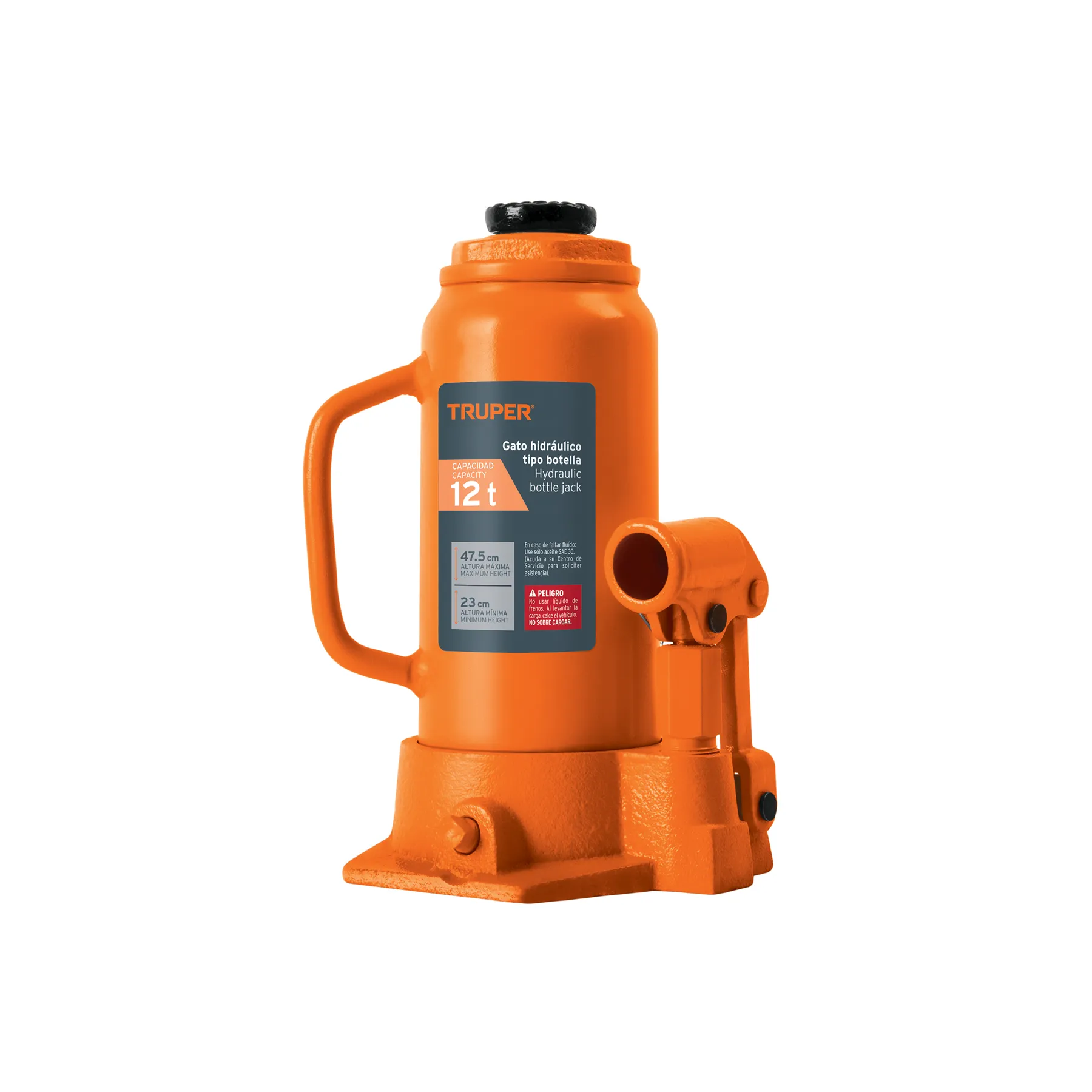 Gato hidráulico de botella de 12 Ton, Truper, Foto 1 Tienda en línea de herramientas Truper