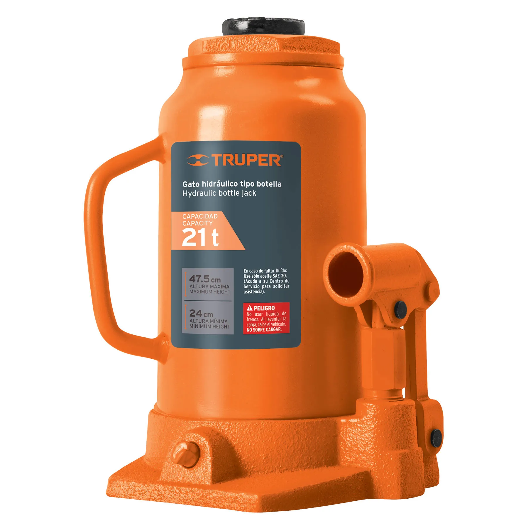 Gato hidráulico de botella de 21Ton, Truper Gato hidráulico de botella de 21Ton, Truper, Foto 1 Tienda en línea de herramientas Truper