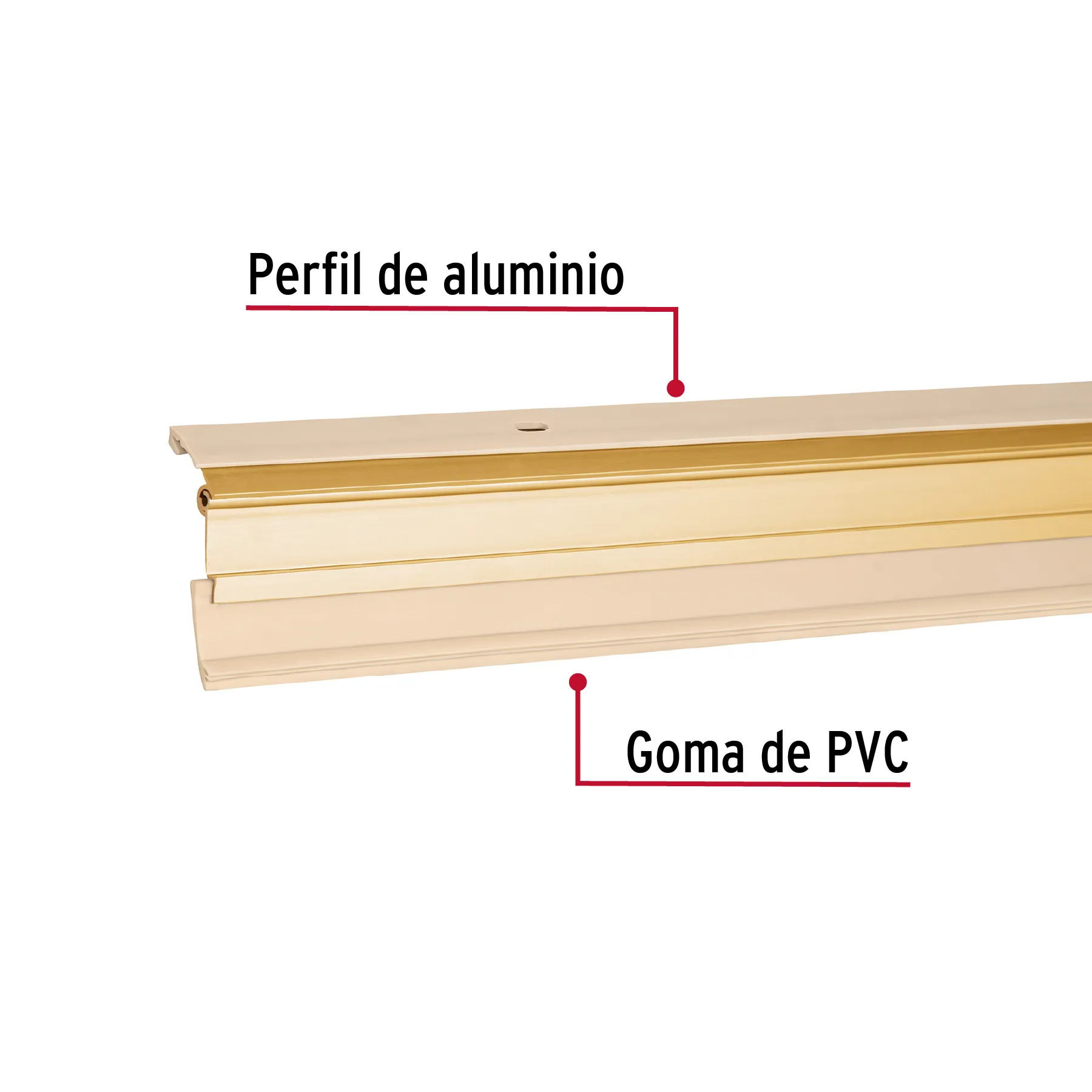 Guardapolvo automático 90 cm dorado, HERMEX GUPO-90AD, Foto 2 Tienda en línea de herramientas Truper