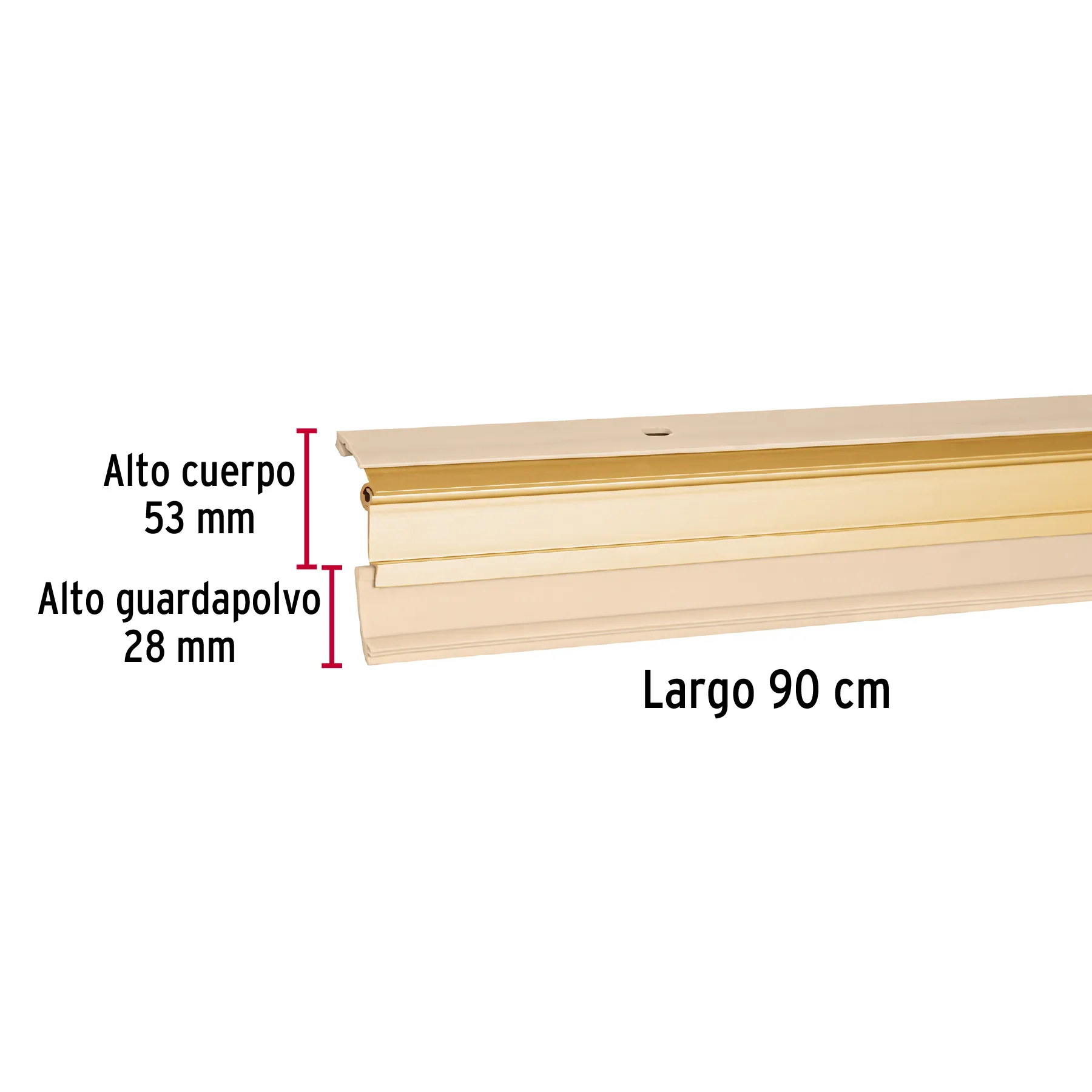 Guardapolvo automático 90 cm dorado, HERMEX GUPO-90AD, Foto 3 Tienda en línea de herramientas Truper