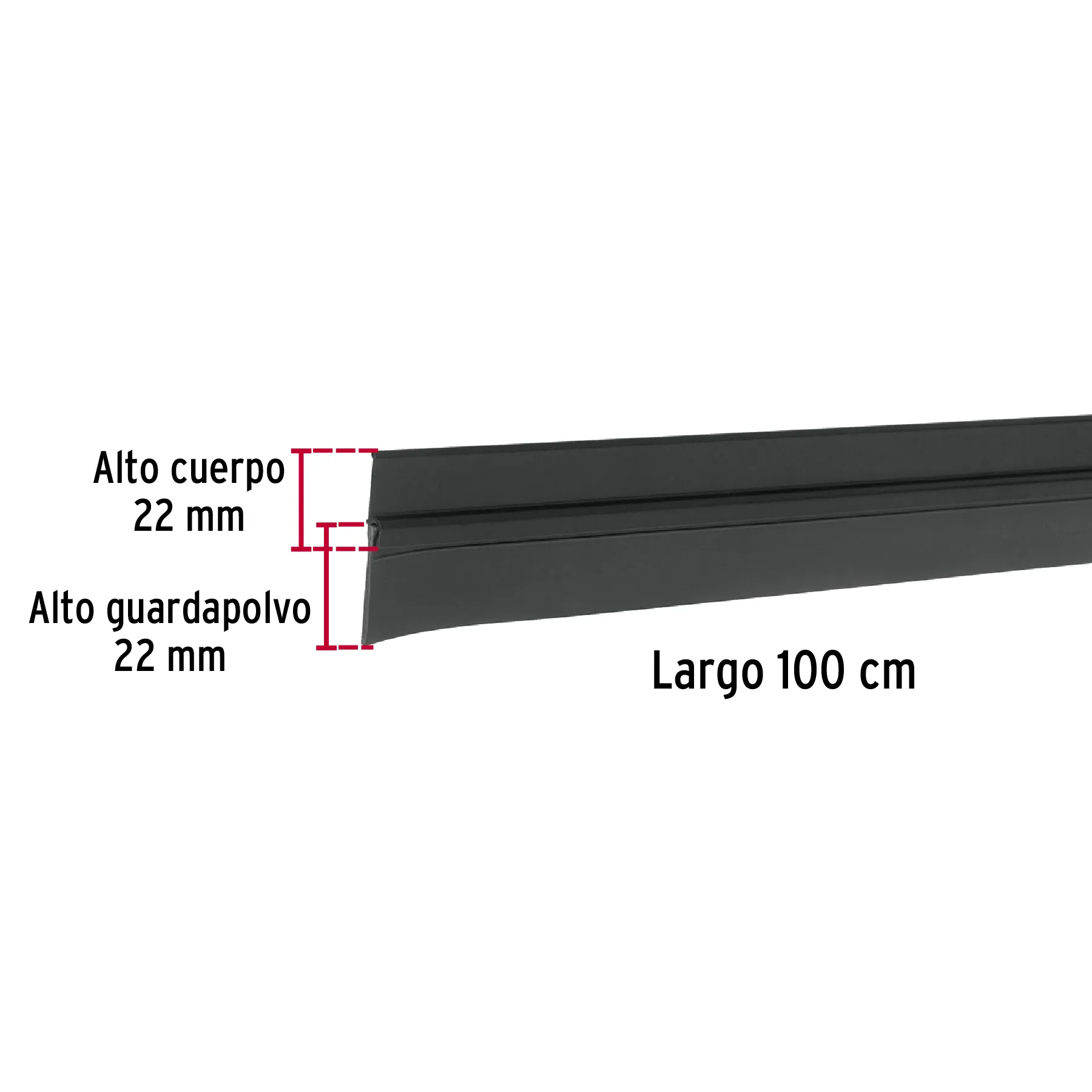 Guardapolvo fijo de 100 cm, negro, HERMEX GUPO-100N, Foto 3 Tienda en línea de herramientas Truper