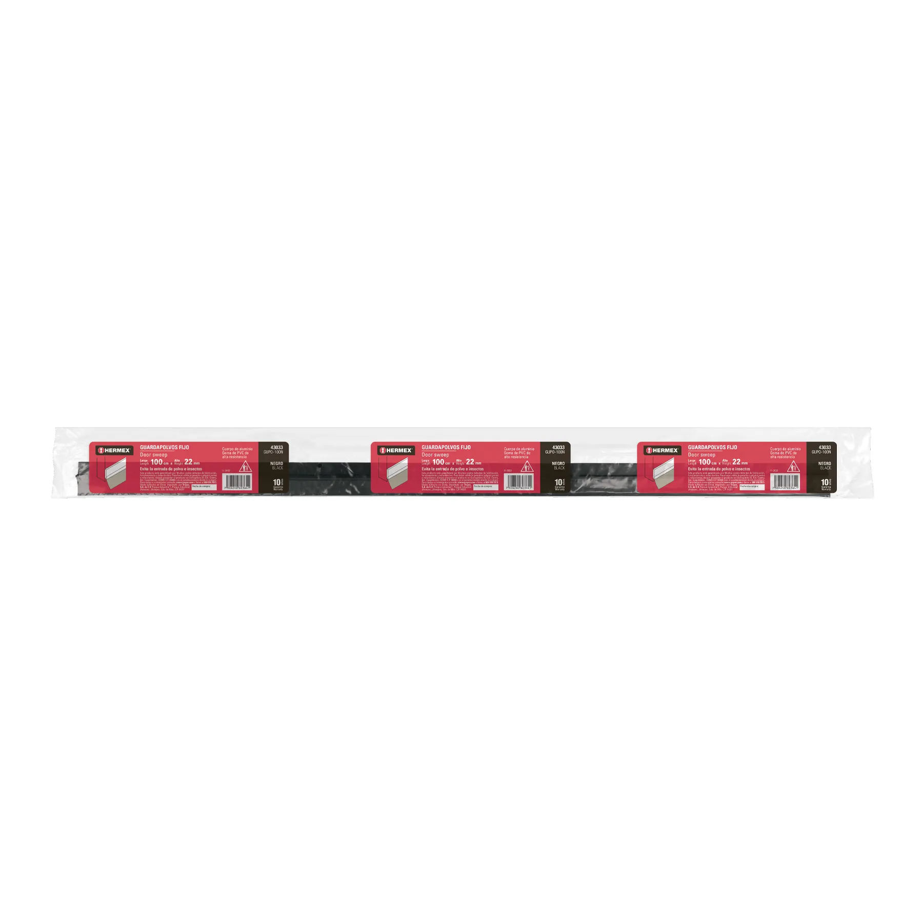 Guardapolvo fijo de 100 cm, negro, HERMEX GUPO-100N, Foto 4 Tienda en línea de herramientas Truper