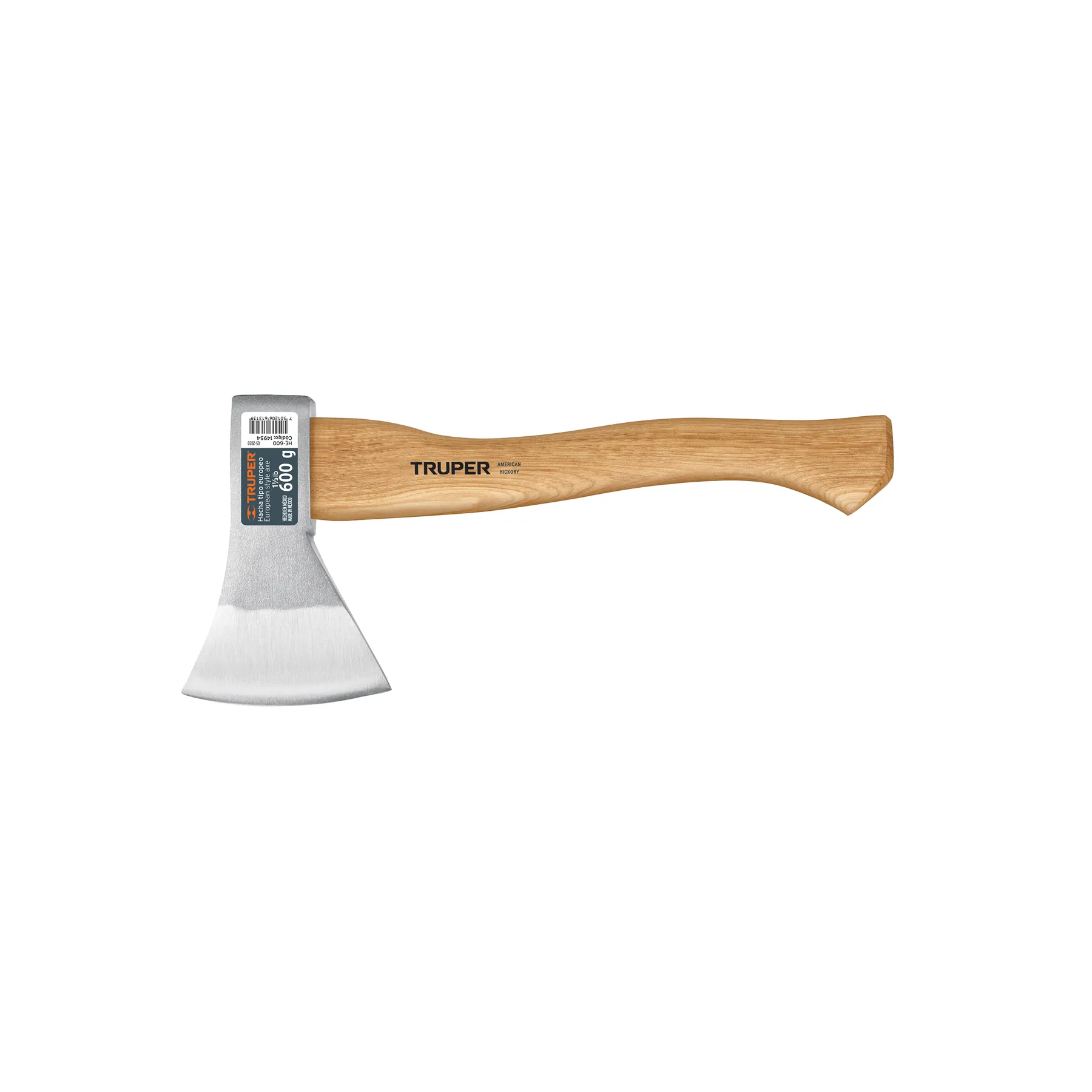 Hacha europea, 600 g, mango hickory 14