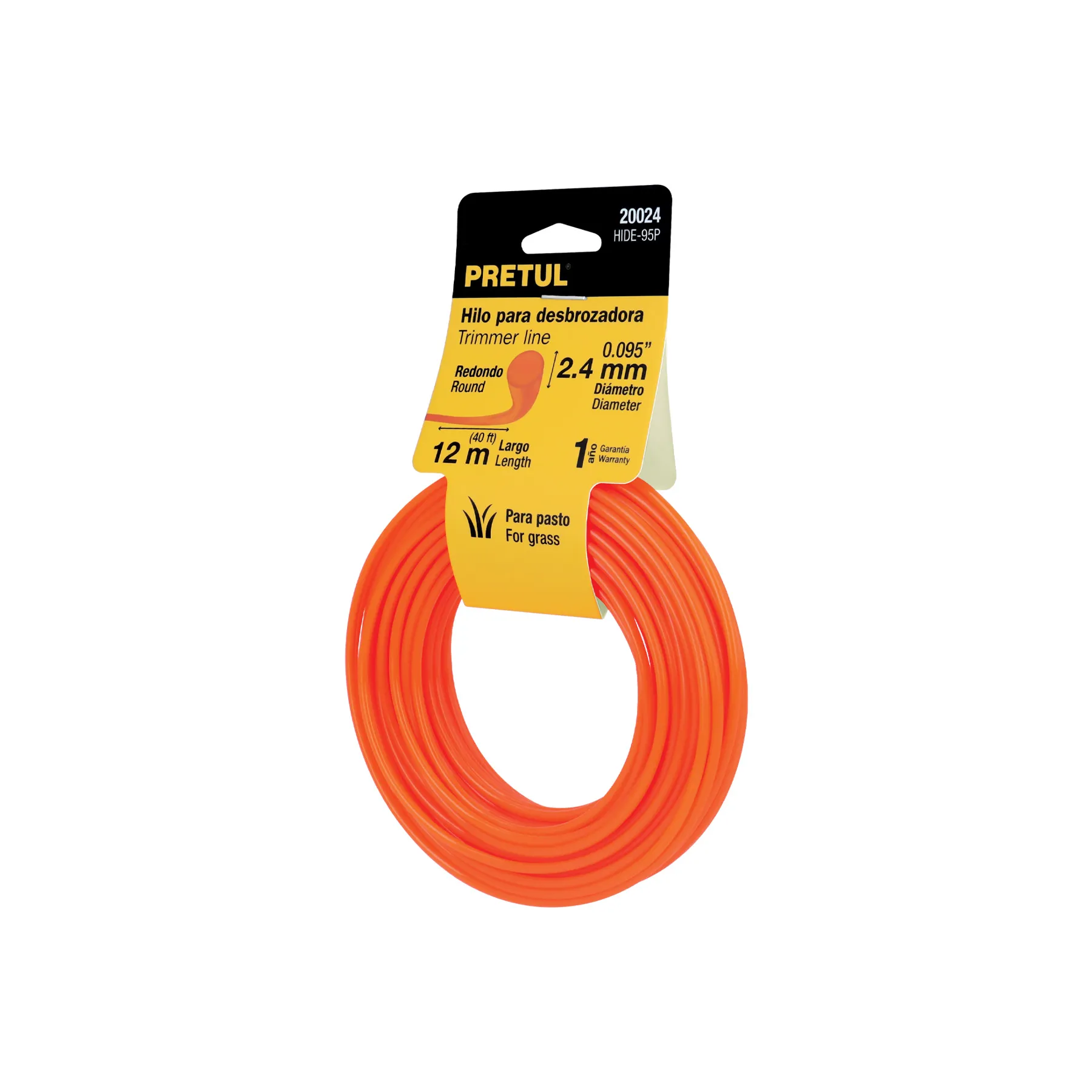 Hilo redondo, para desbrozadora, 2.4mm x12m, tarjeta, PRETUL Hilo redondo, para desbrozadora, 2.4mm x12m, tarjeta, PRETUL, Foto 1 Tienda en línea de herramientas Truper