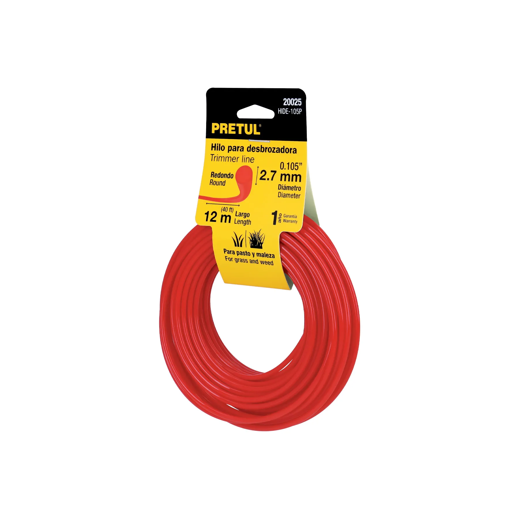 Hilo redondo, para desbrozadora, 2.7mm x12m, tarjeta, PRETUL Hilo redondo, para desbrozadora, 2.7mm x12m, tarjeta, PRETUL, Foto 1 Tienda en línea de herramientas Truper