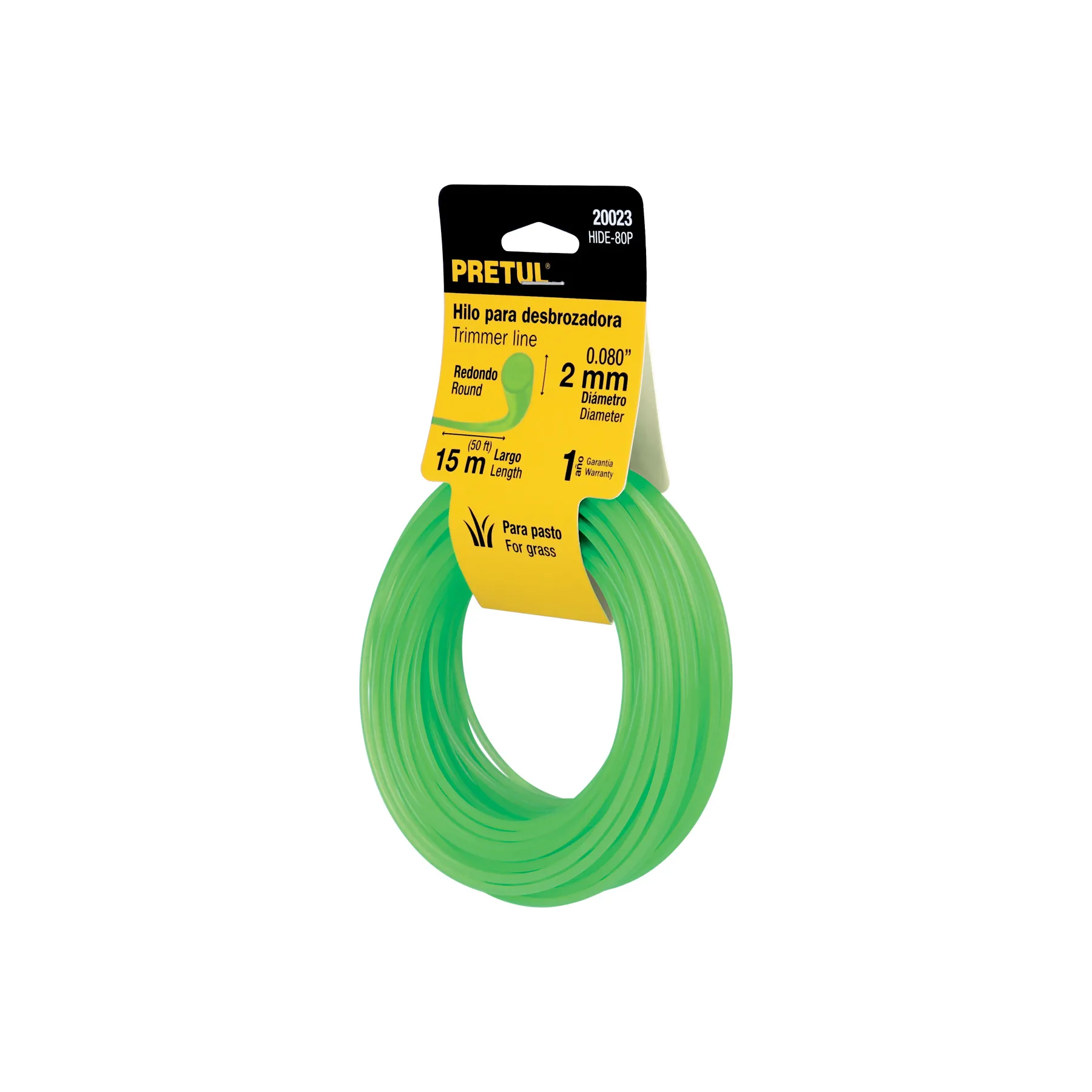 Hilo redondo, para desbrozadora, 2mm x15m, tarjeta, PRETUL Hilo redondo, para desbrozadora, 2mm x15m, tarjeta, PRETUL, Foto 1 Tienda en línea de herramientas Truper