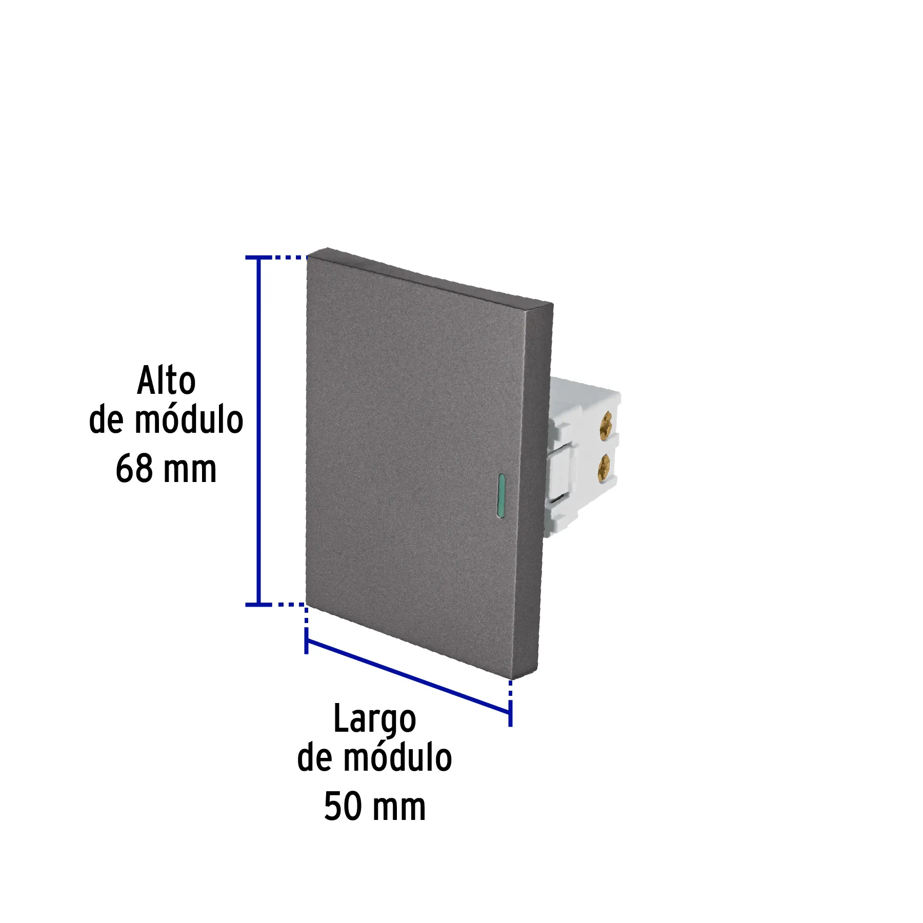 Interruptor 3 vías acero inox de 3 módulos, línea Lisboa APSE3-ELA, Foto 3 Tienda en línea de herramientas Truper