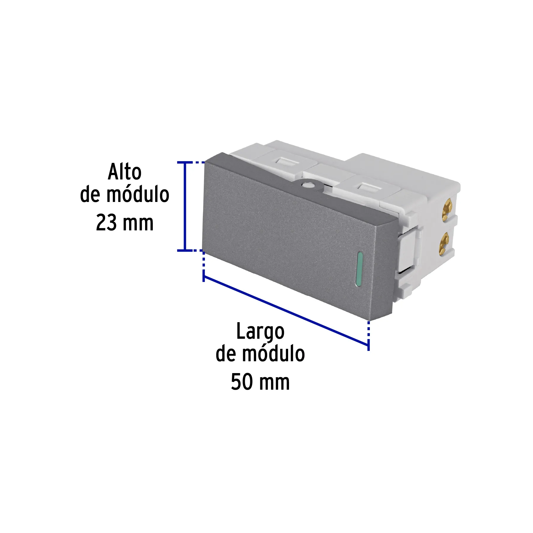 Interruptor de 3 vías acero inox de 1 módulo, línea Lisboa APSE-ELA, Foto 3 Tienda en línea de herramientas Truper
