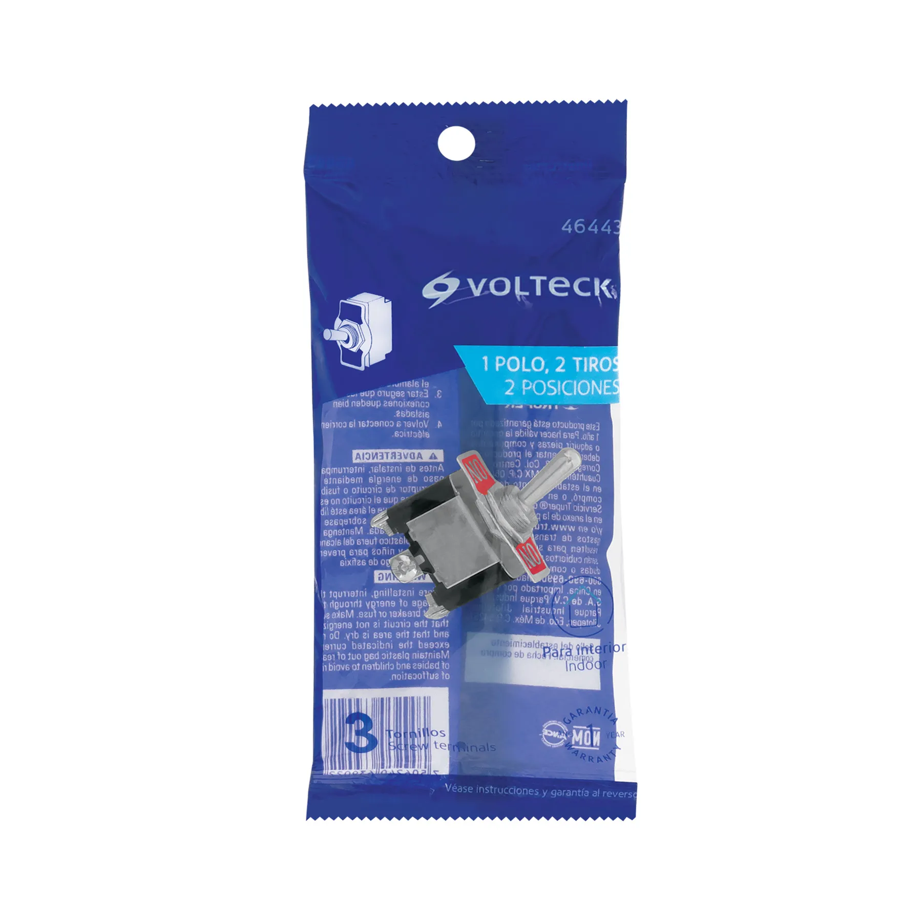Interruptor de palanca, 3 tornillos, Volteck APAL-3, Foto 4 Tienda en línea de herramientas Truper