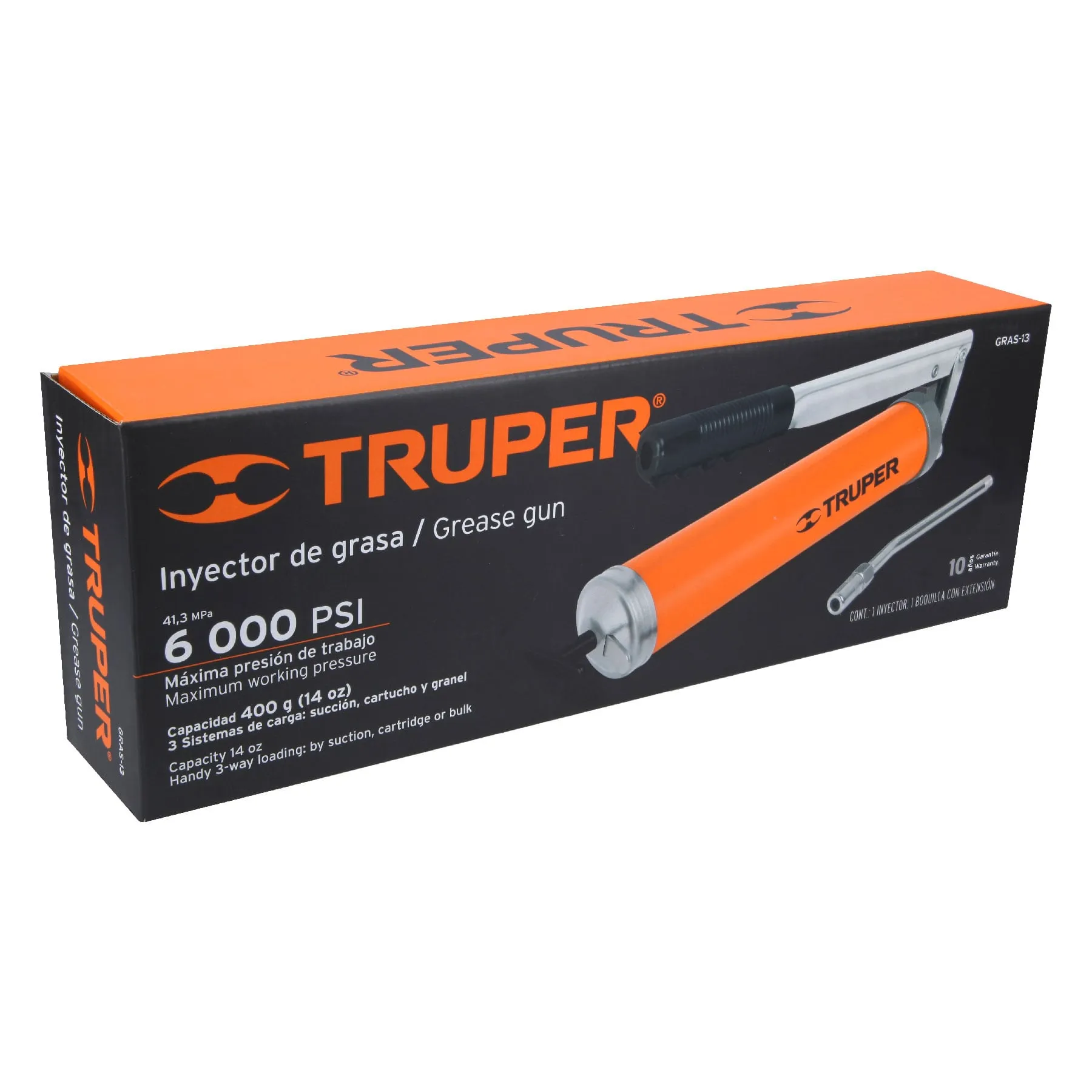 Inyectora de grasa 14 oz, 6000 PSI con grip antiderrapante GRAS-13, Foto 4 Tienda en línea de herramientas Truper