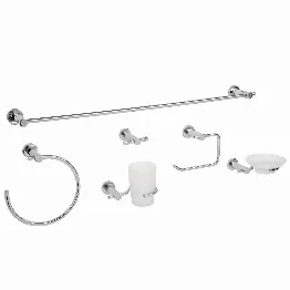 Juego de 6 accesorios para baño acabado cromo, Foset Element, Foto 1 Tienda en línea de herramientas Truper