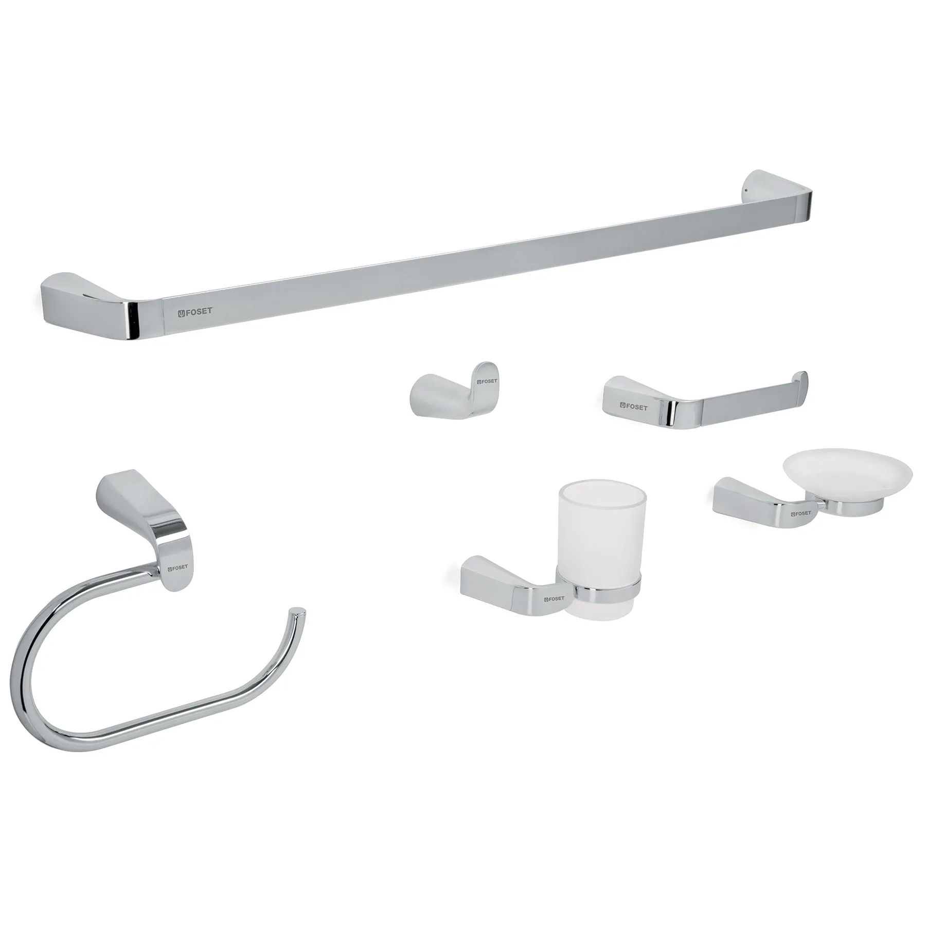 Juego de 6 accesorios para baño acabado cromo, Riviera Juego de 6 accesorios para baño acabado cromo, Riviera, Foto 1 Tienda en línea de herramientas Truper