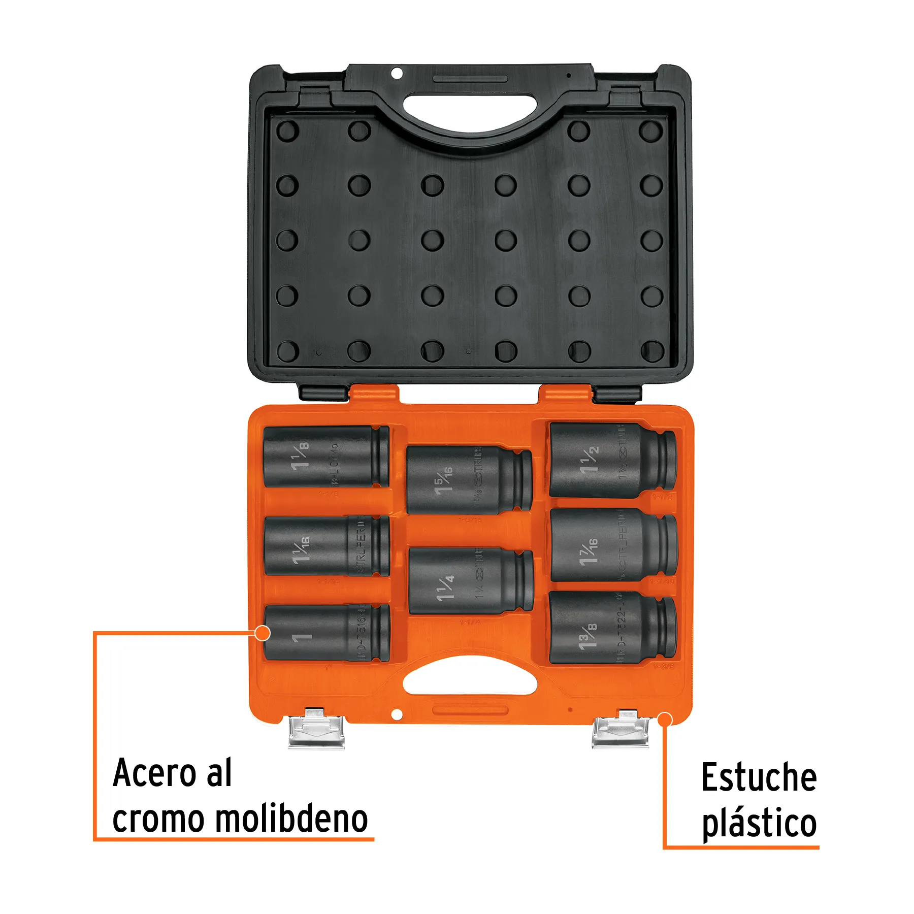 Juego de 8 dados largos cuadro 3/4 JDI-3/4X8HL, Foto 2 Tienda en línea de herramientas Truper