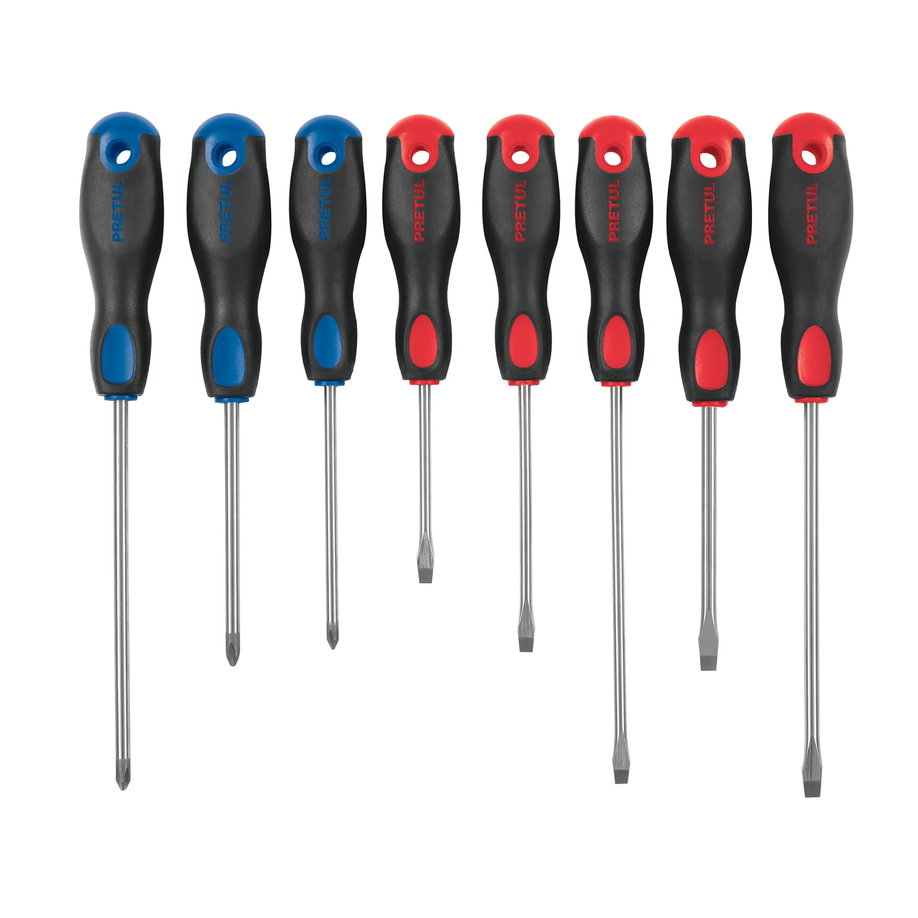 Juego de 8 desarmadores mango Comfort Grip, Pretul Juego de 8 desarmadores mango Comfort Grip, Pretul, Foto 1 Tienda en línea de herramientas Truper