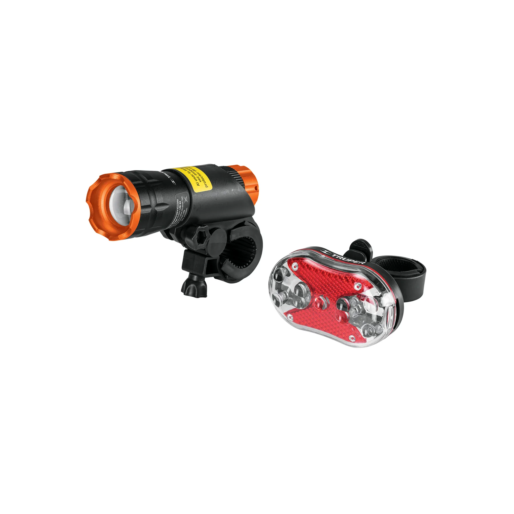 Juego de linterna delantera y trasera para bicicleta, TRUPER Juego de linterna delantera y trasera para bicicleta, TRUPER, Foto 1 Tienda en línea de herramientas Truper