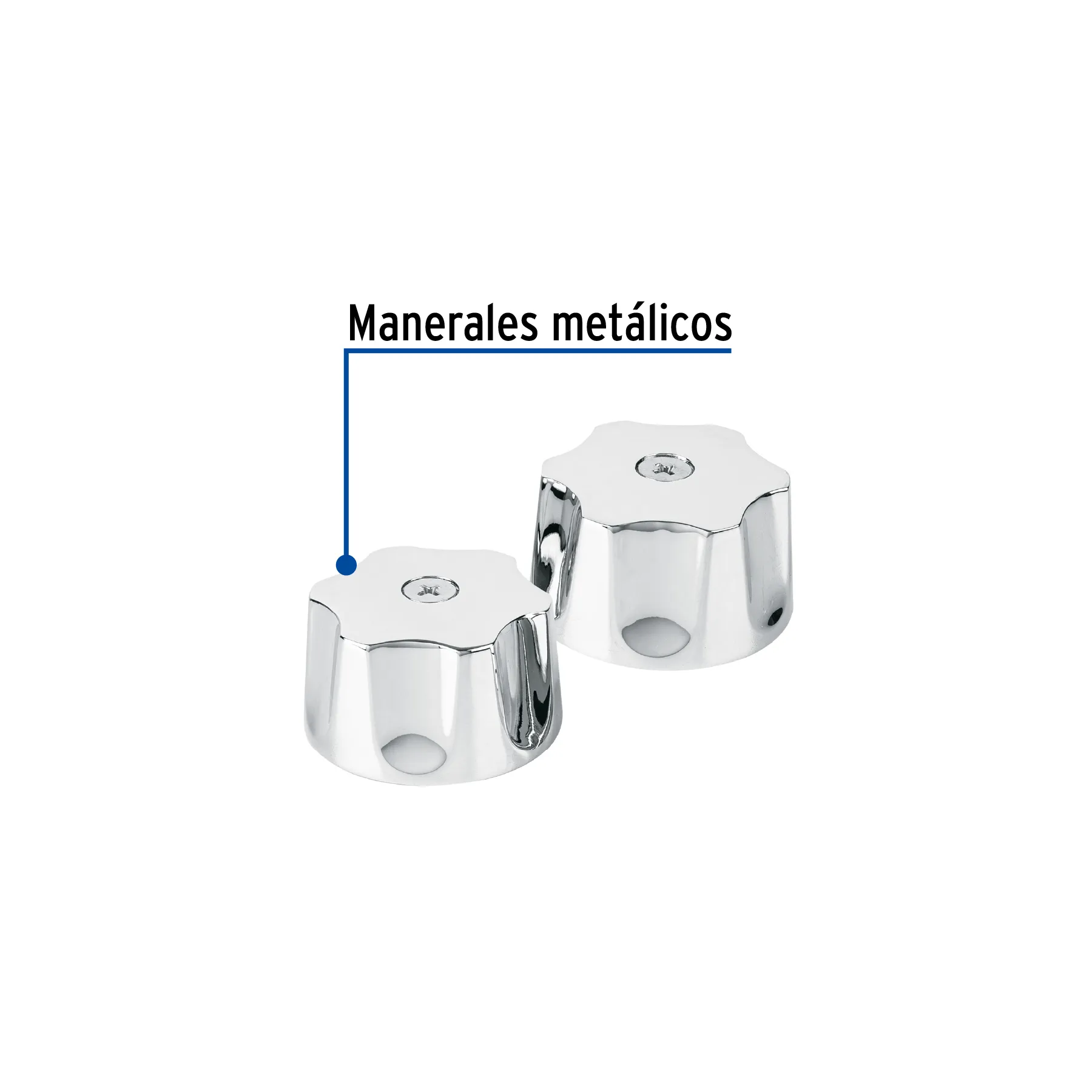 Juego de manerales hexagonales p/lav-fregadero, cromo, Aqua AQMR-86, Foto 2 Tienda en línea de herramientas Truper