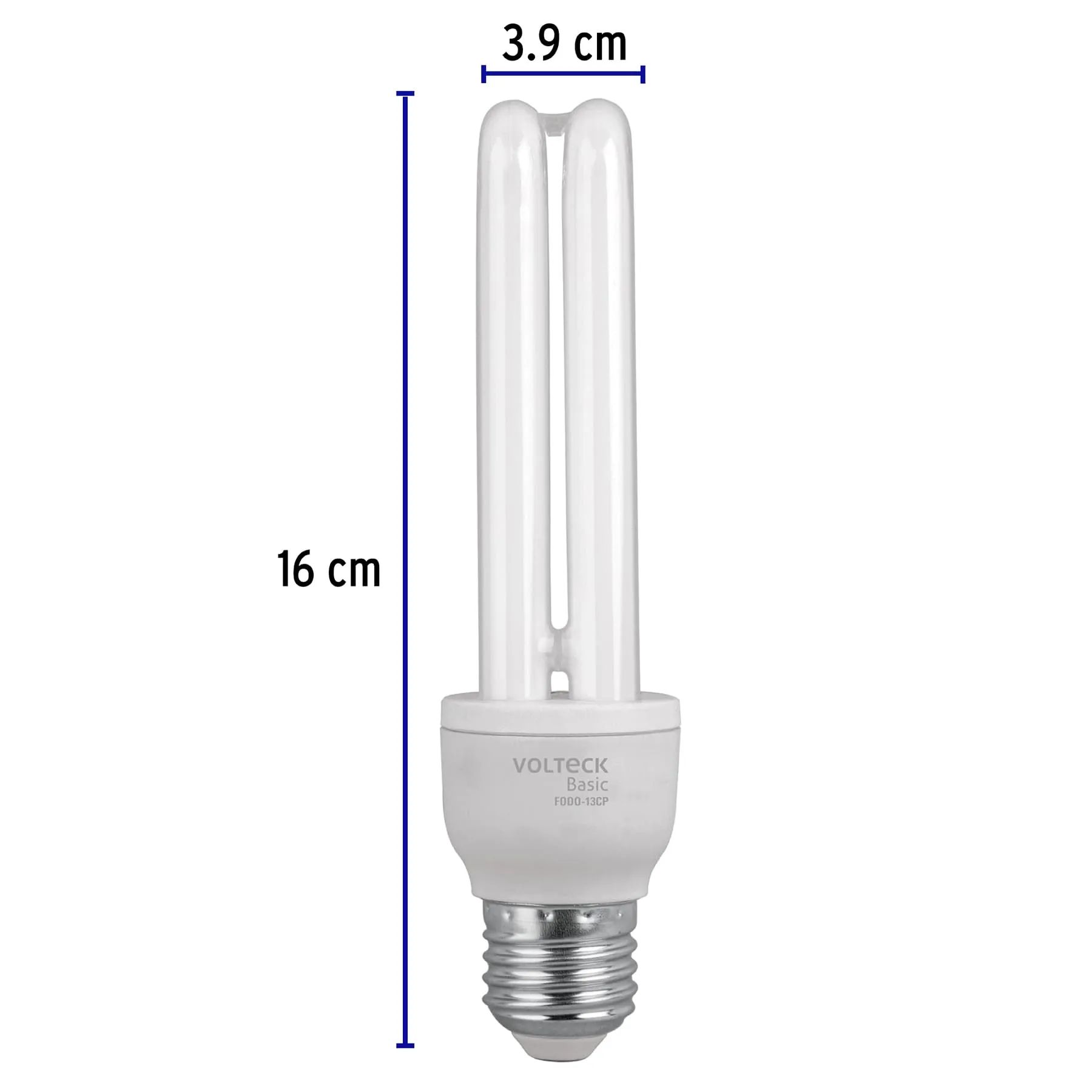 Lámpara doble T4 13 W luz de día en caja, Volteck FODO-13CP, Foto 3 Tienda en línea de herramientas Truper