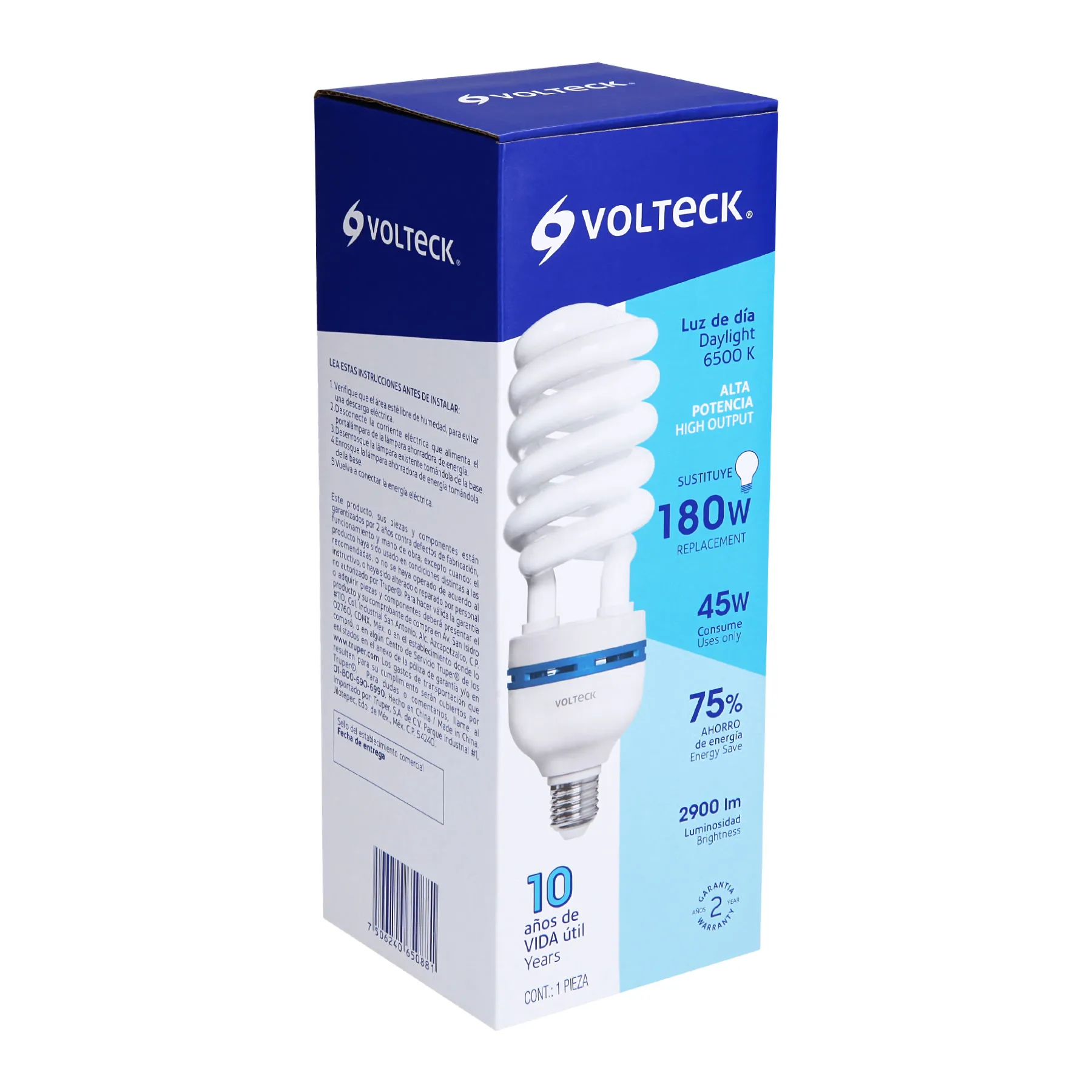 Lámpara espiral T5 45 W alta potencia luz de día, caja F-45EC, Foto 4 Tienda en línea de herramientas Truper
