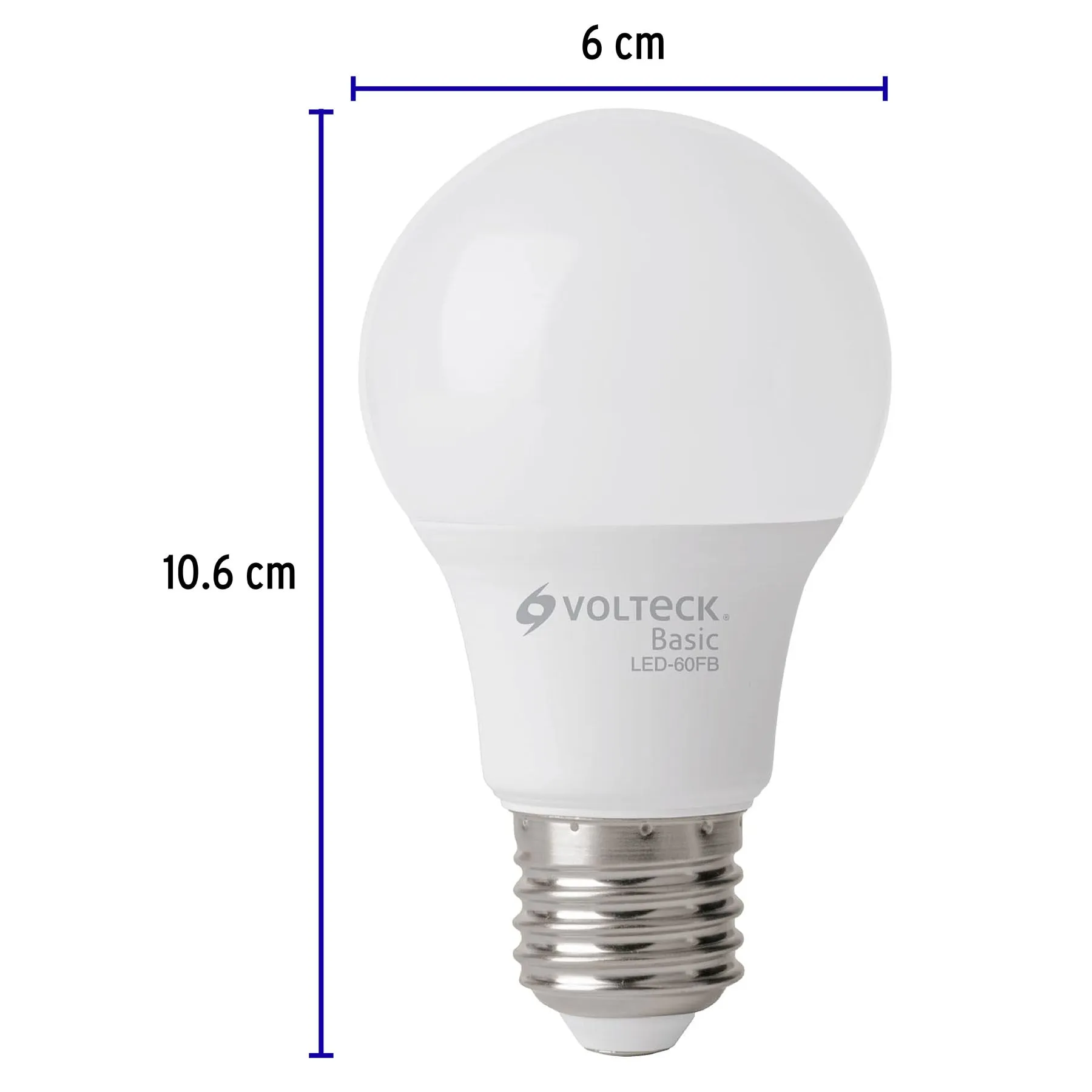 Lámpara LED A19 8 W (equiv. 60 W), luz de día, caja, Basic LED-60FB, Foto 3 Tienda en línea de herramientas Truper
