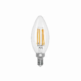 Lámpara LED tipo vela 4 W con filamento base E14 luz cálida, Foto 1 Tienda en línea de herramientas Truper