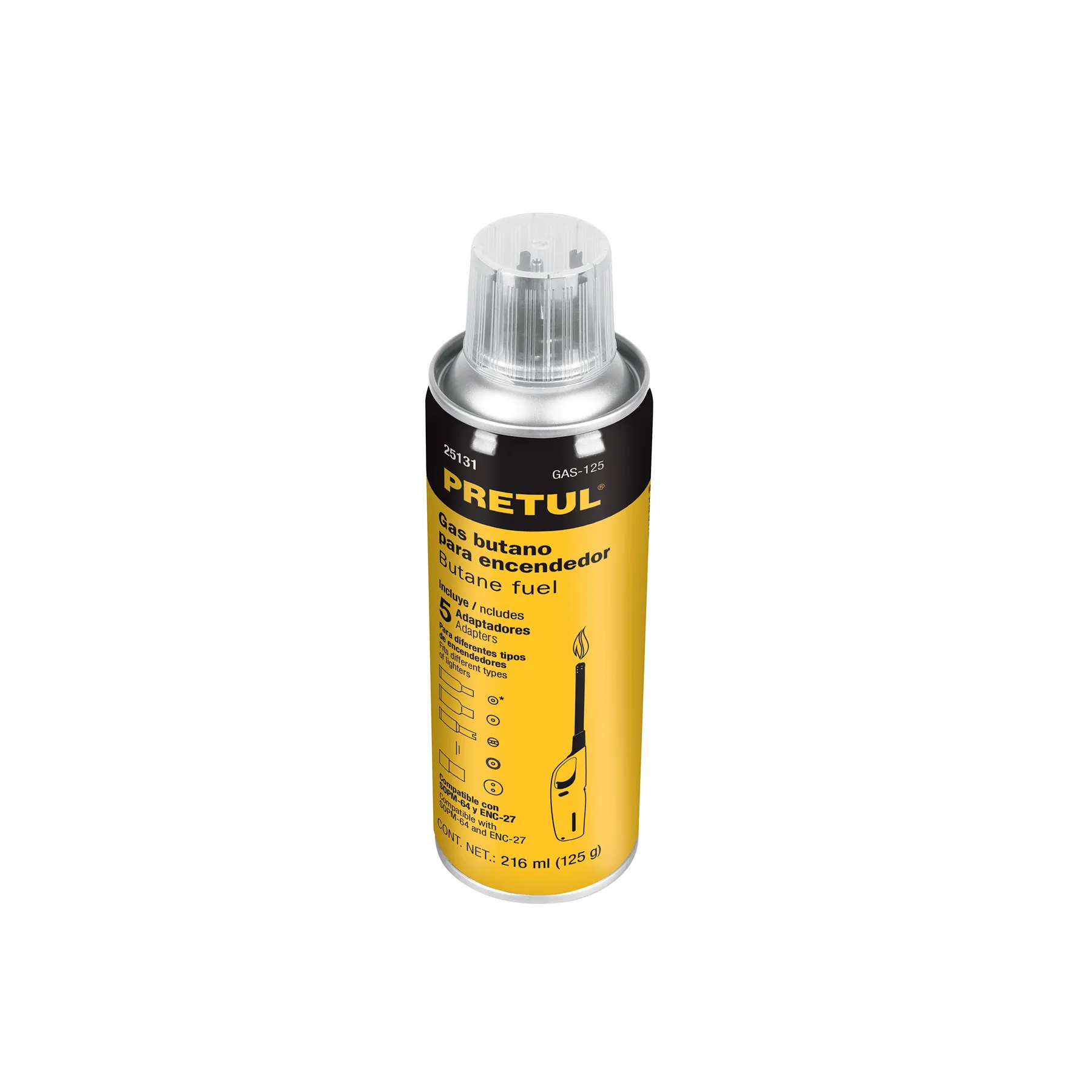 Lata de gas butano para encendedor, 125 g, PRETUL Lata de gas butano para encendedor, 125 g, PRETUL, Foto 1 Tienda en línea de herramientas Truper