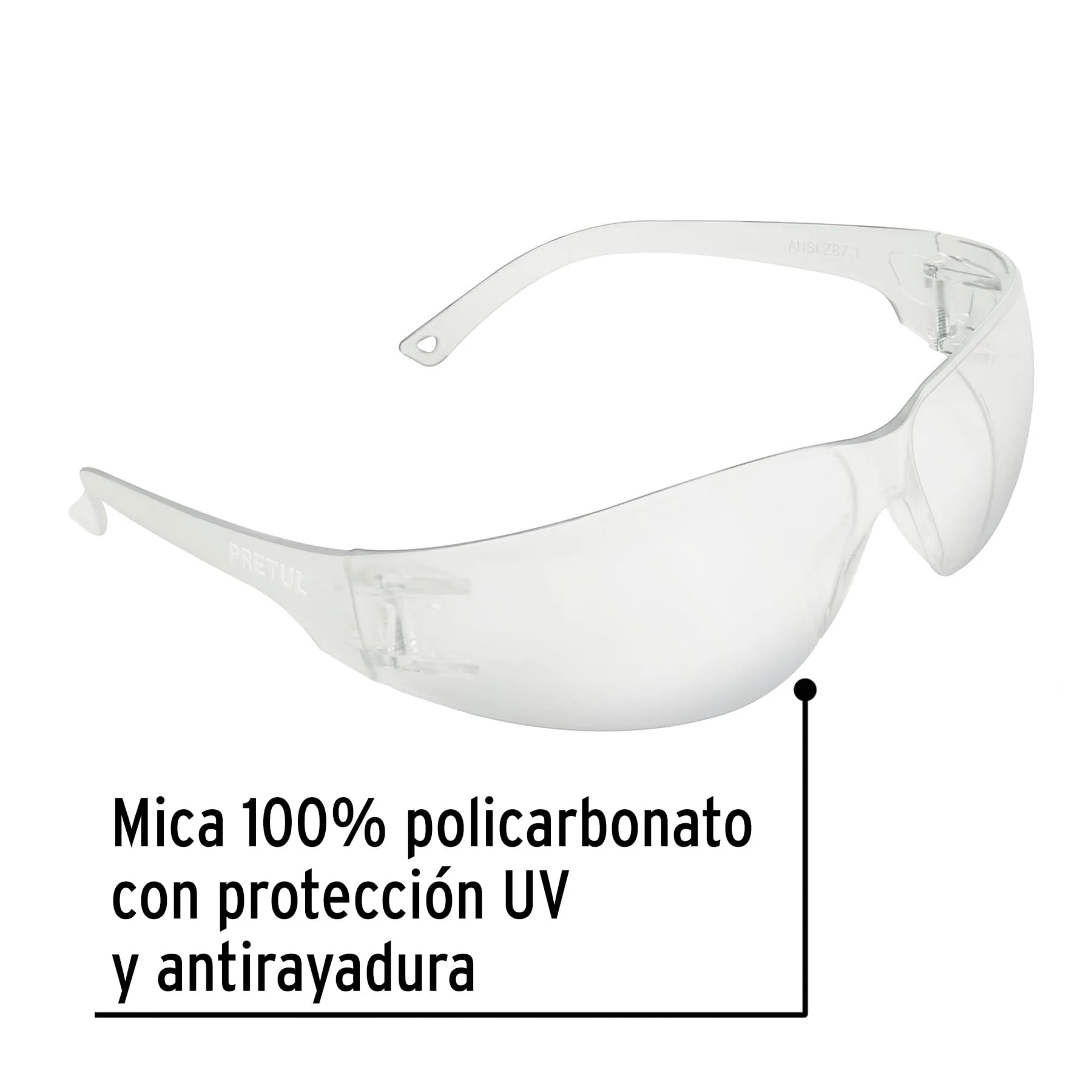Lentes de seguridad transparentes, Pretul Lite LEN-ST-P, Foto 2 Tienda en línea de herramientas Truper