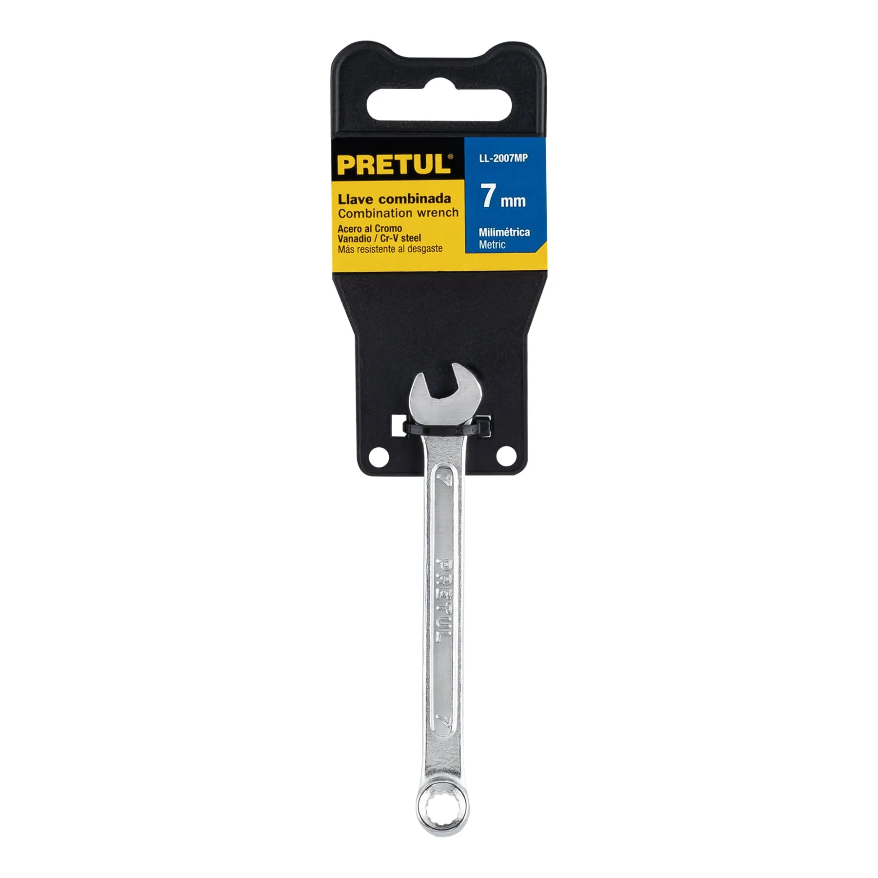 Llave combinada 7 mm x 110 mm de largo, Pretul LL-2007MP, Foto 4 Tienda en línea de herramientas Truper