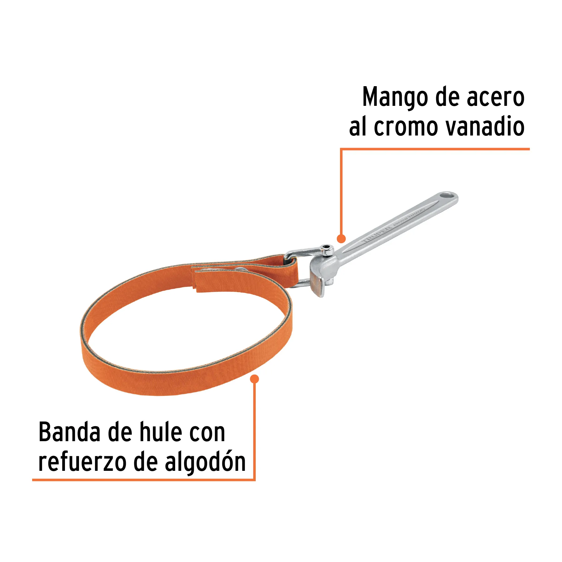 Llave de banda de hule 1-1/2 LLB-10, Foto 3 Tienda en línea de herramientas Truper