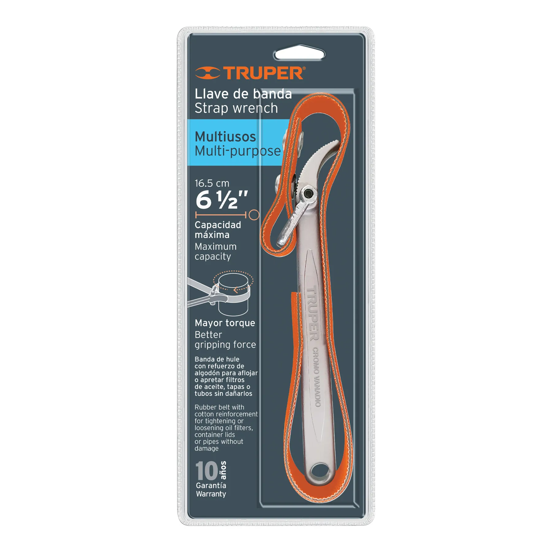 Llave de banda de hule 1-1/2 LLB-10, Foto 4 Tienda en línea de herramientas Truper