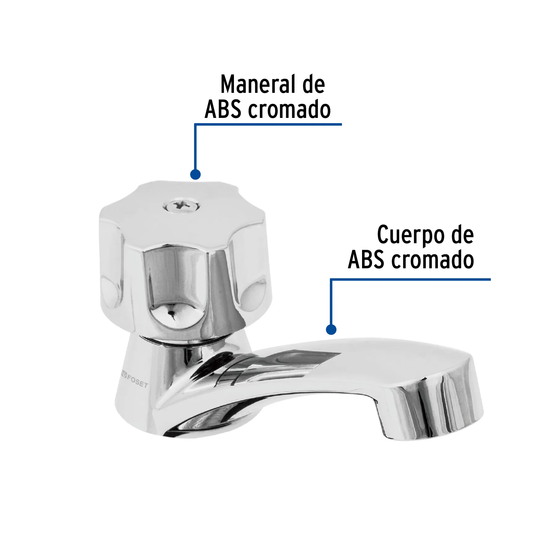 Llave individual lavabo, ABS, hexagonal, BASIC MP-142, Foto 2 Tienda en línea de herramientas Truper