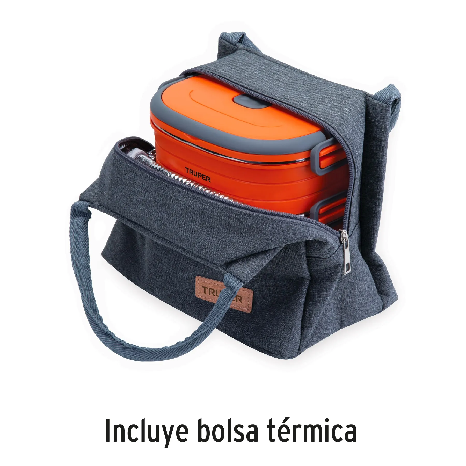 Lonchera térmica con 3 contenedores de acero inoxidable LUNCH-3, Foto 3 Tienda en línea de herramientas Truper
