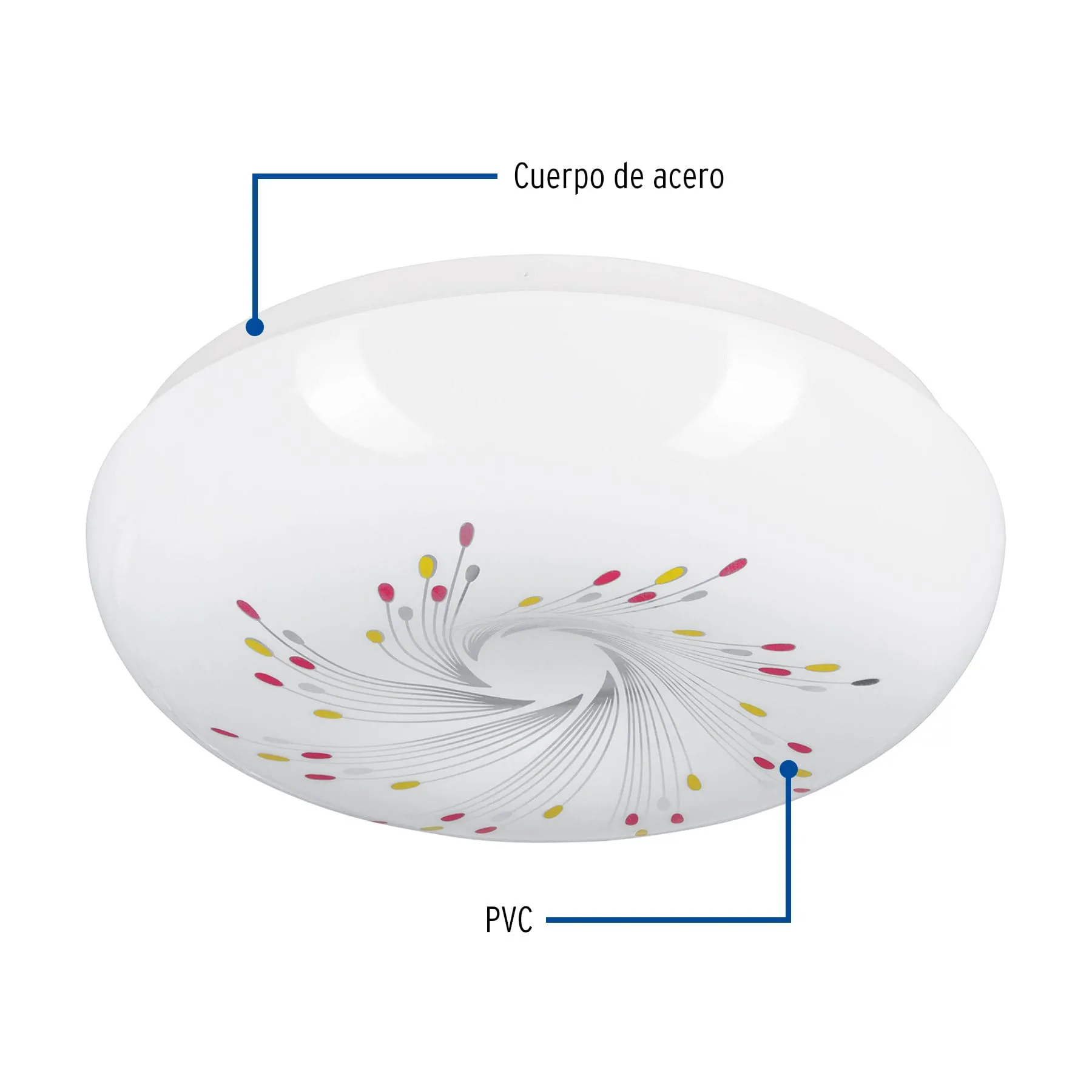 Luminario LED 22 W plafón decorativo espiral luz día PLA-404L, Foto 2 Tienda en línea de herramientas Truper