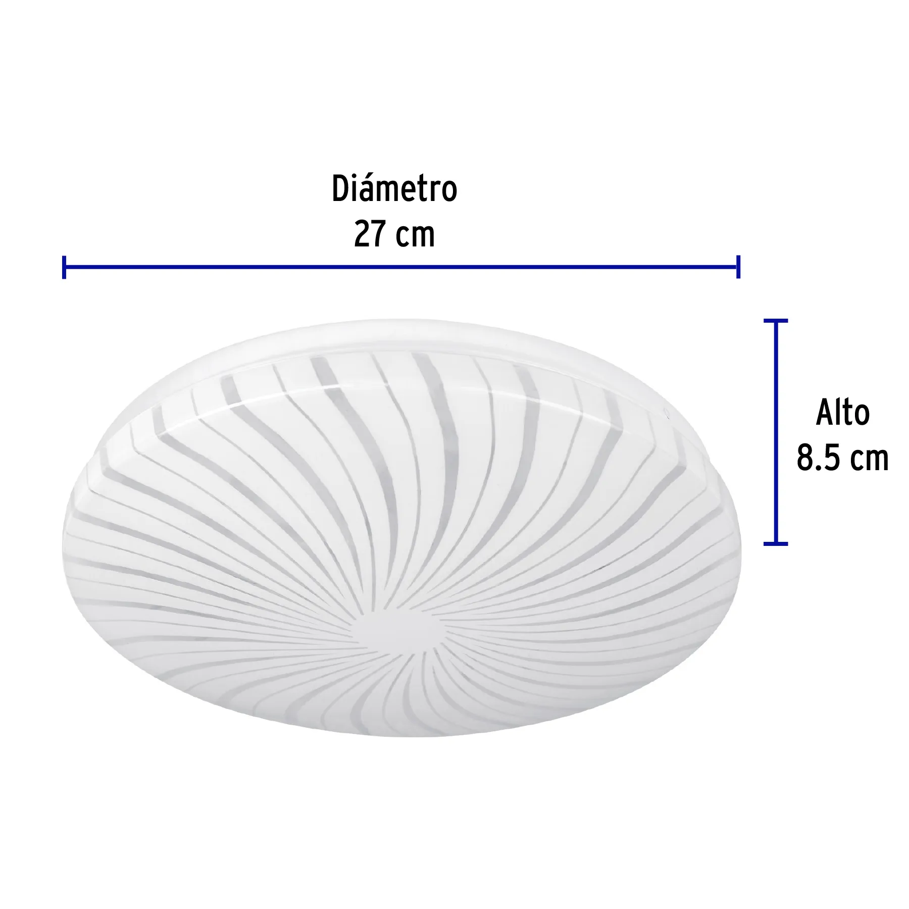 Luminario LED 8W plafón decorativo espiral luz de día, BASIC PLA-301L, Foto 3 Tienda en línea de herramientas Truper