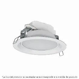 Luminario LED empotrado redondo de 5 W, luz cálida, Volteck, Foto 1 Tienda en línea de herramientas Truper