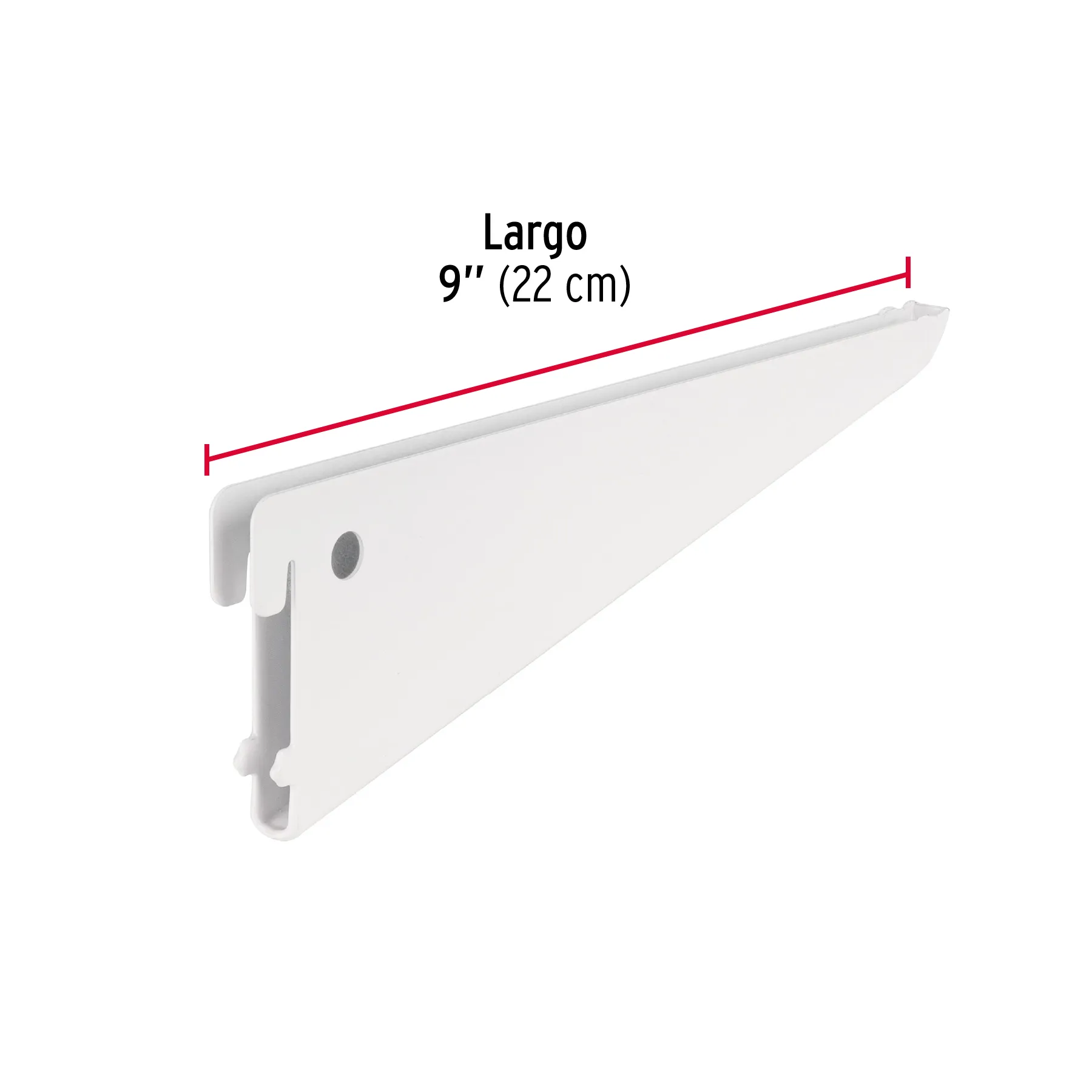 Ménsula plana blanca para cremallera doble, 22cm, Fiero SOMO-8MD, Foto 3 Tienda en línea de herramientas Truper