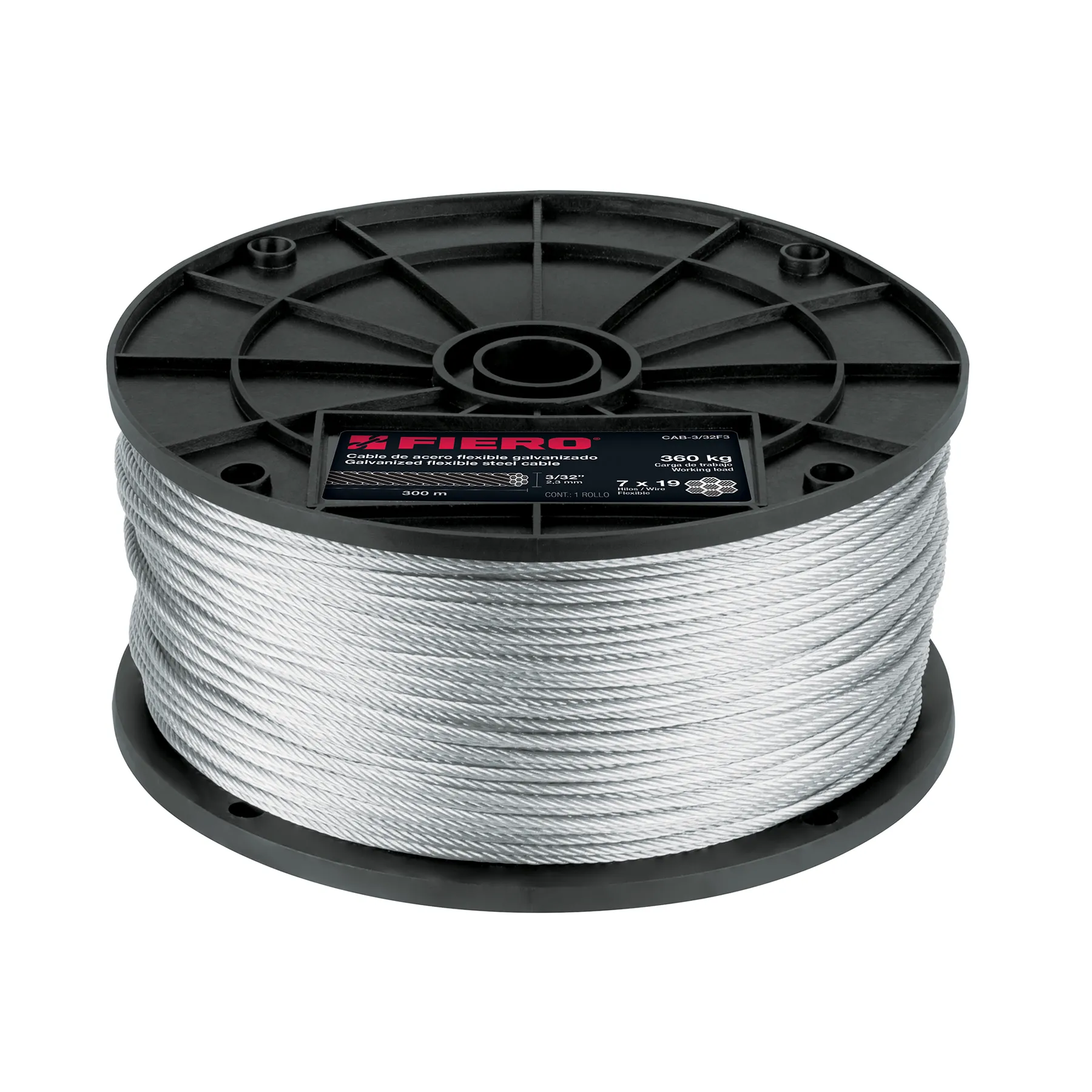 Metro de cable flexible 3/32