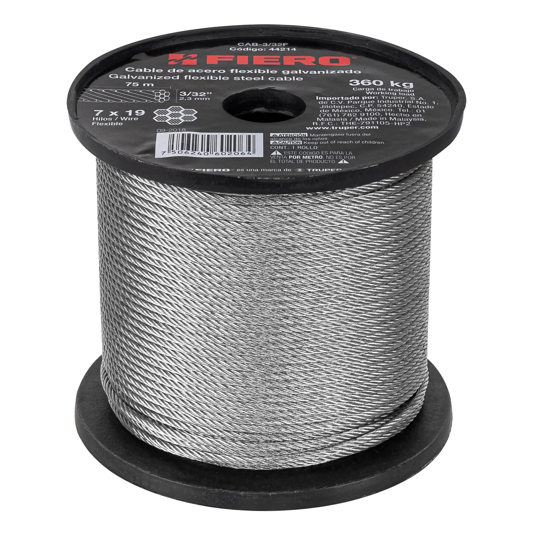Metro de cable flexible 3/32