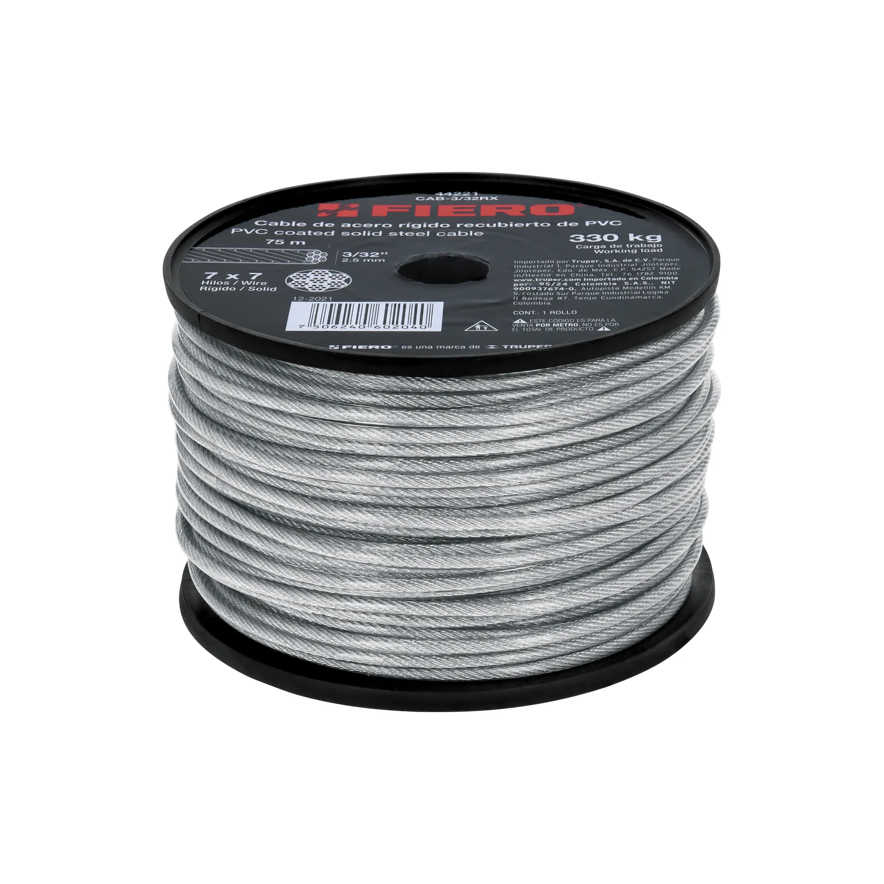 Metro de cable rígido 3/32