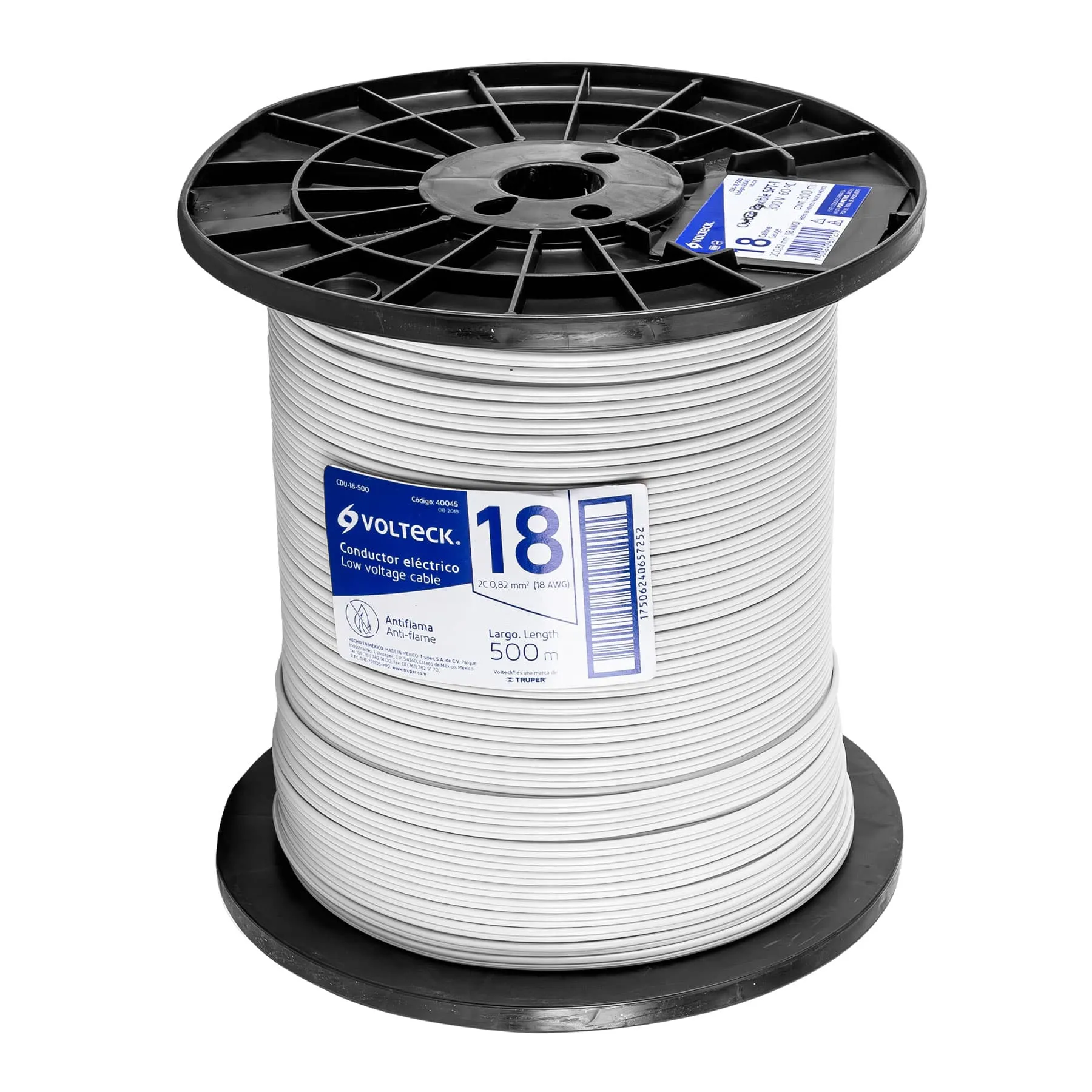 Metro de cordón dúplex flexible SPT 18 AWG en carrete 500 m, Foto 1 Tienda en línea de herramientas Truper