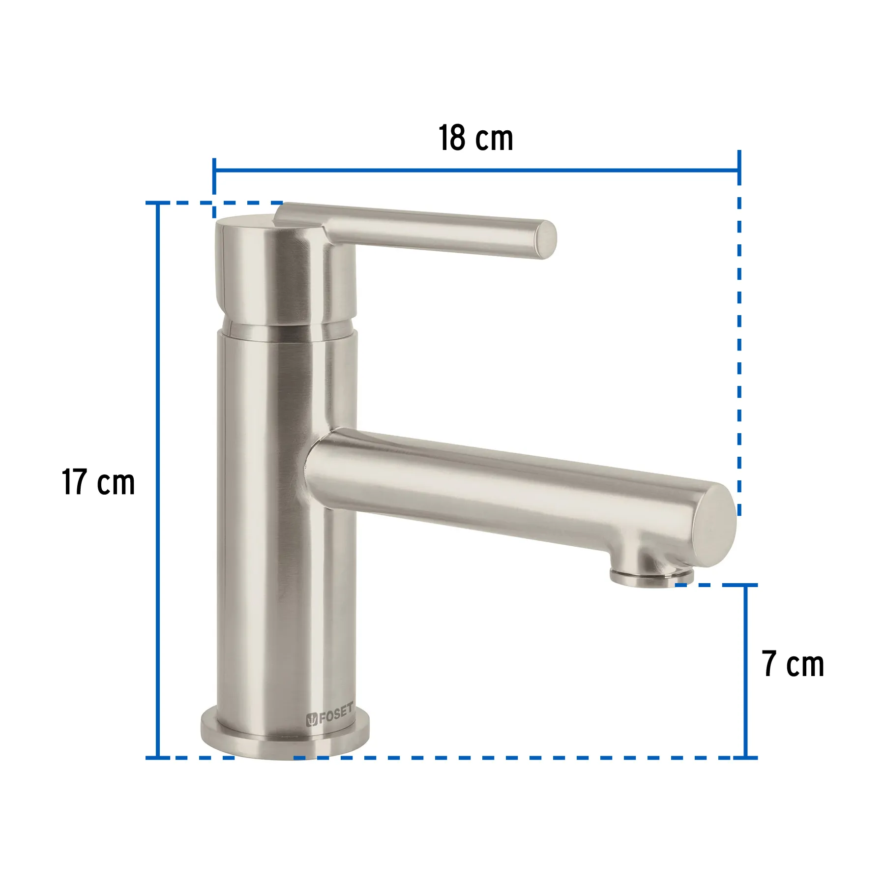Monomando corto satín para lavabo, Foset Element ELM-45N, Foto 3 Tienda en línea de herramientas Truper
