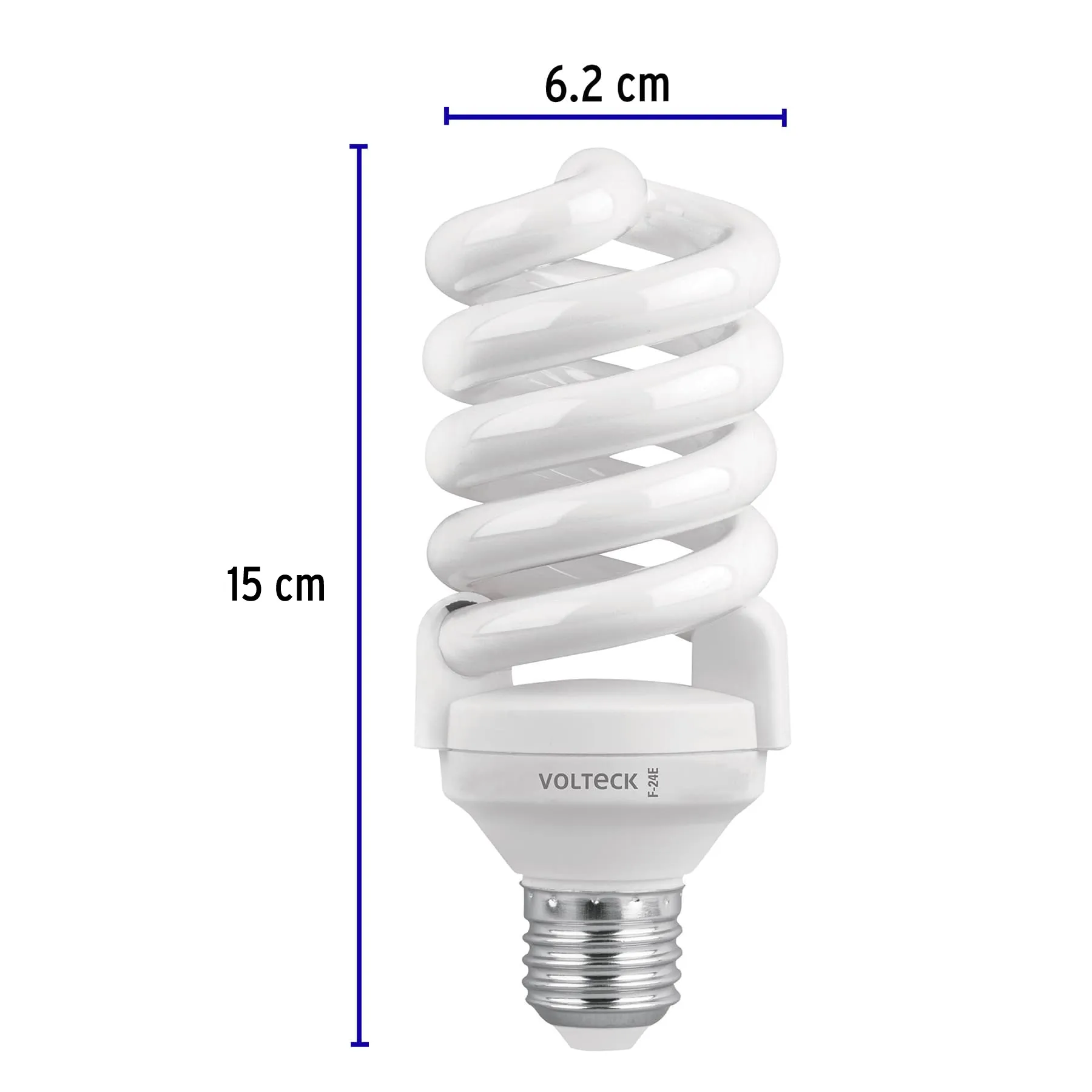 Pack 4 lámparas espiral T4 24 W luz de día, caja, Volteck F-24EX4, Foto 3 Tienda en línea de herramientas Truper