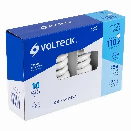 Pack 4 lámparas espiral T4 28 W luz de día, caja, Volteck, Foto 1 Tienda en línea de herramientas Truper
