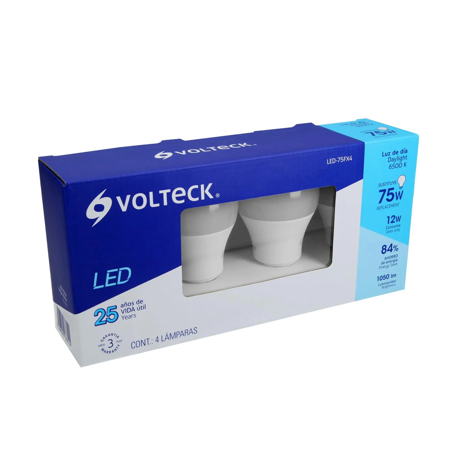 Pack de 4 lámparas LED A19 12 W (equiv. 75 W), luz de día LED-75FX4, Foto 4 Tienda en línea de herramientas Truper