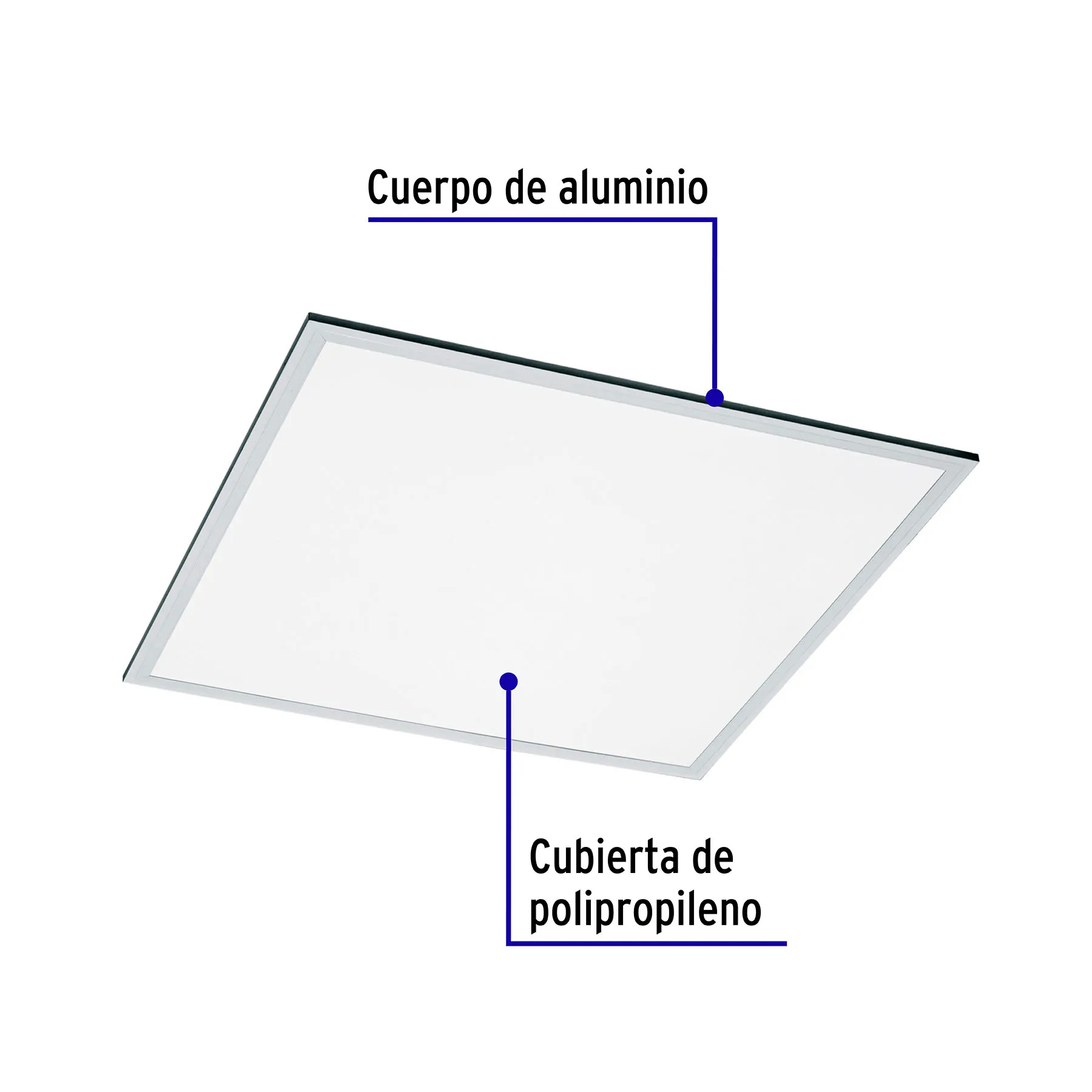 Panel delgado colgante de LED 45 W 60 x 60 cm luz neutra COL-400LN, Foto 2 Tienda en línea de herramientas Truper