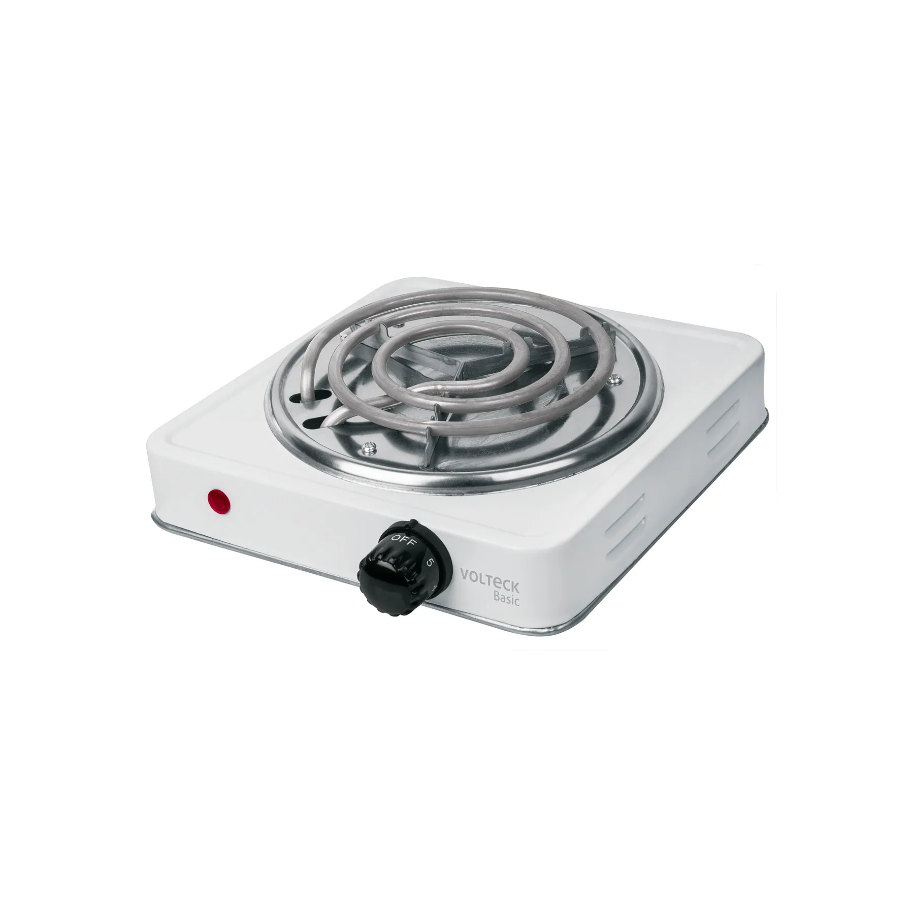 Parrilla eléctrica 1 quemador en espiral, blanca, BASIC, Foto 1 Tienda en línea de herramientas Truper