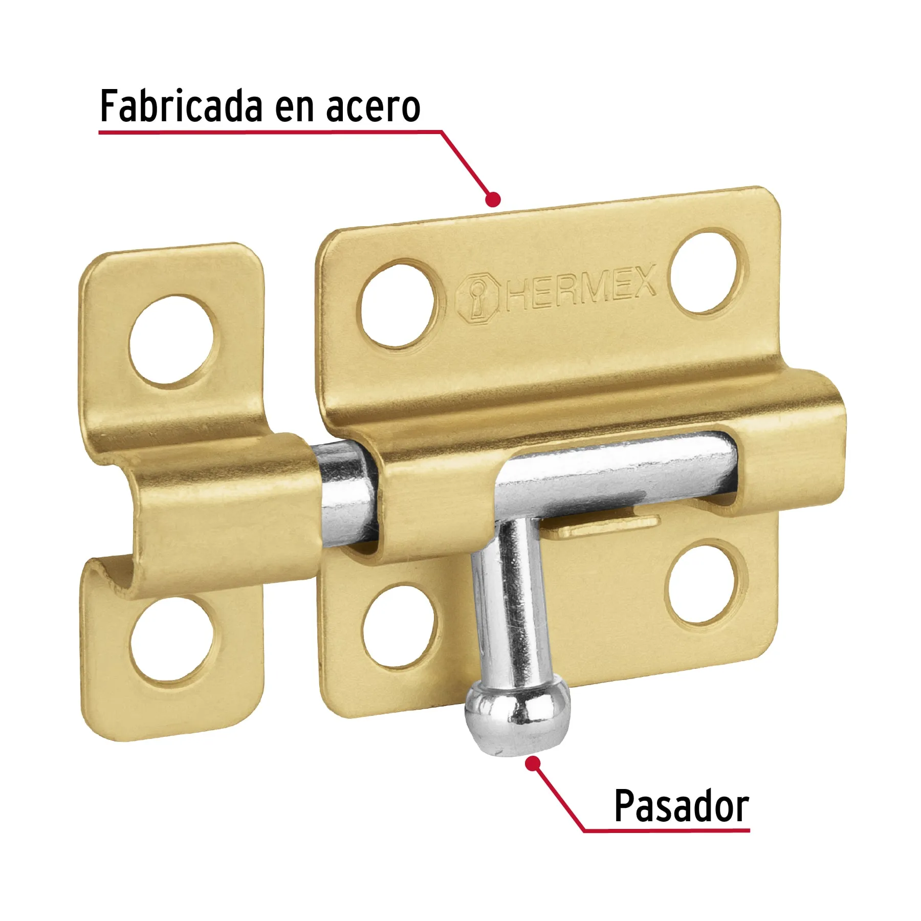 Pasador de barril de acero latón 2 PAS-21, Foto 2 Tienda en línea de herramientas Truper